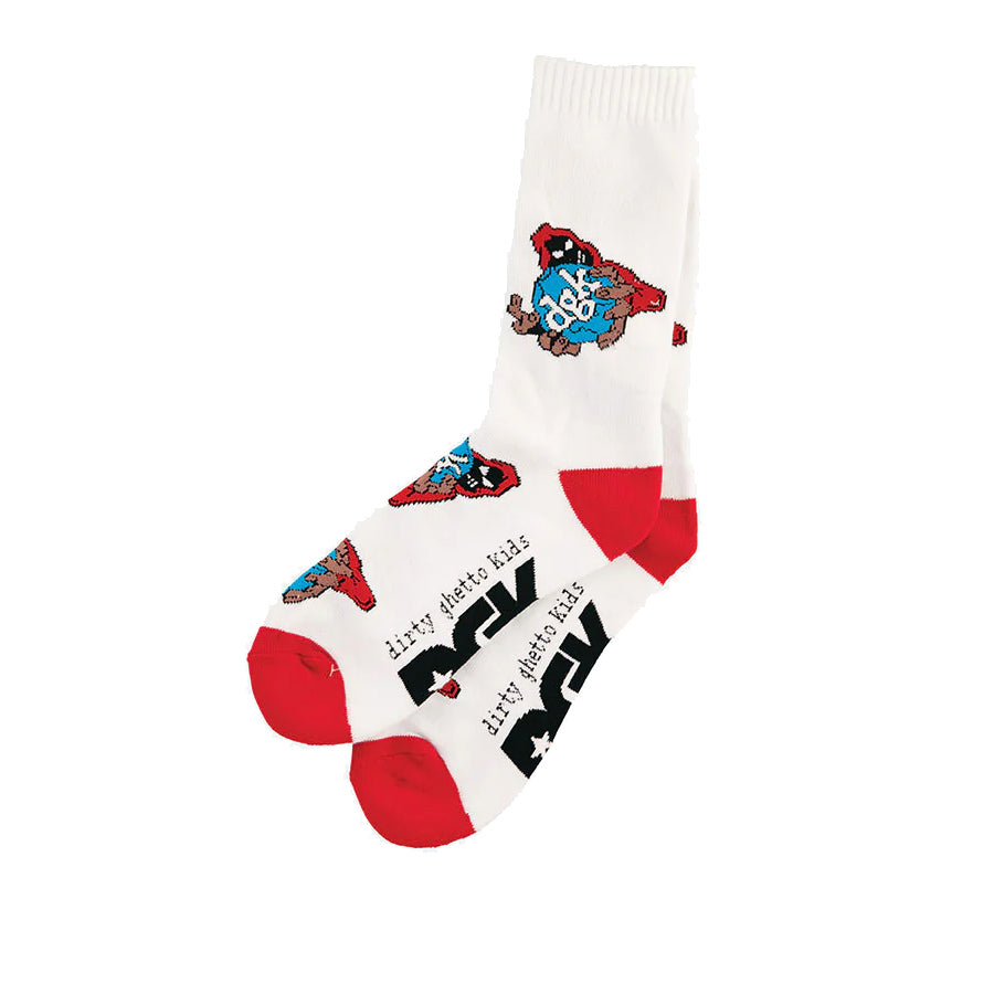 DGK SOCK TAKE OVER WHITE