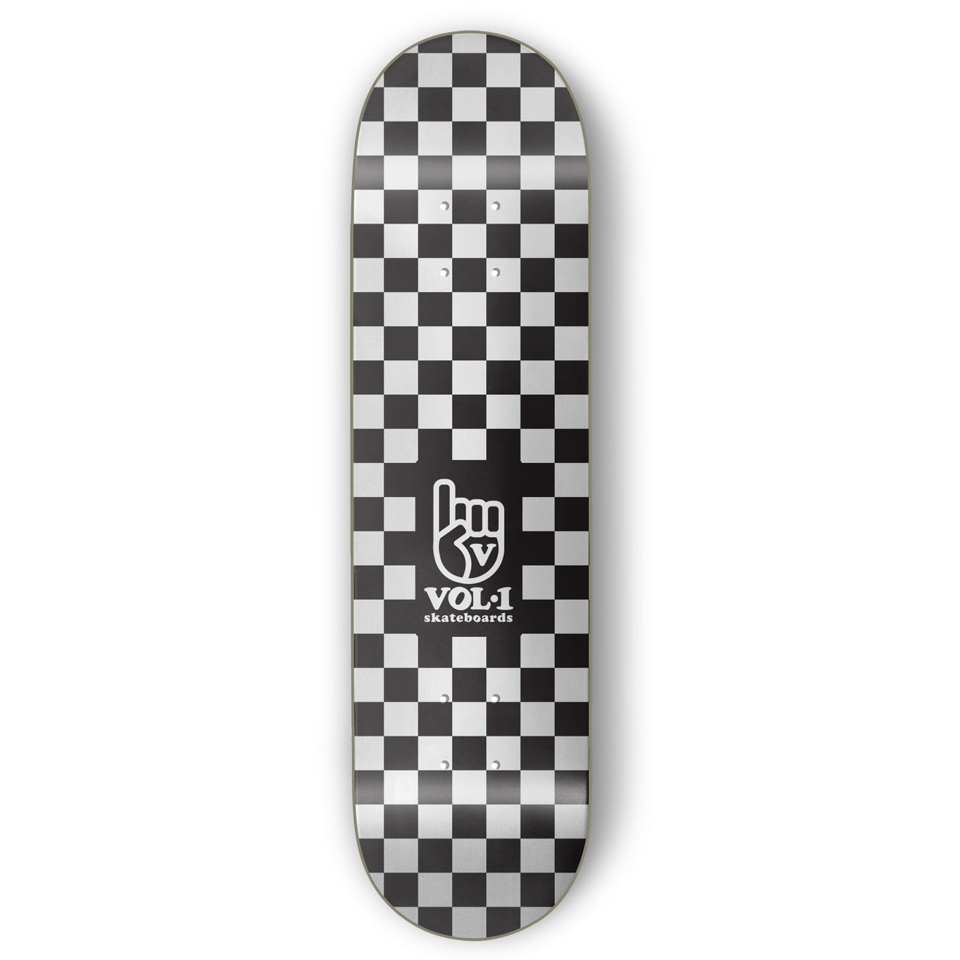 VOL1 DECK CHECKER BLK/WHT - 8.0