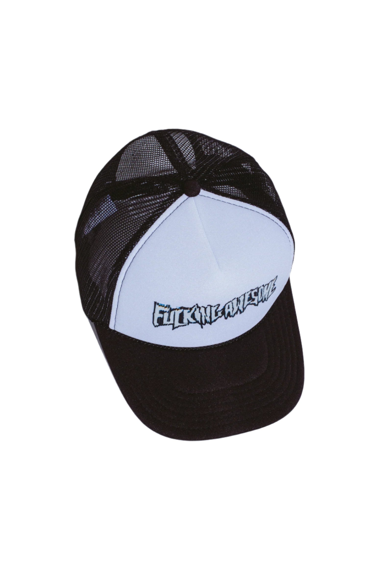 Scanner Warp Stamp Trucker Hat Black