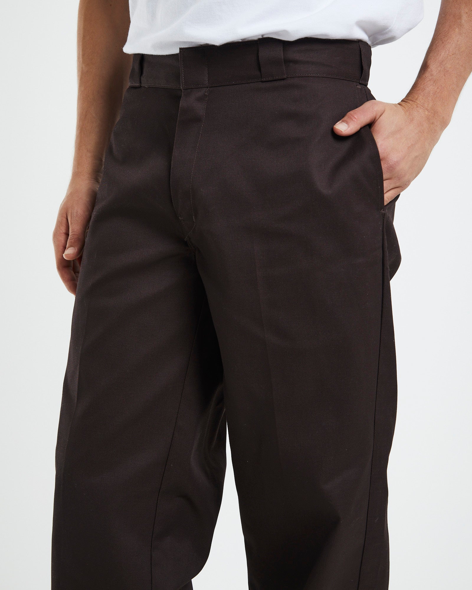 852 SUPER BAGGY PANTS - DARK BROWN