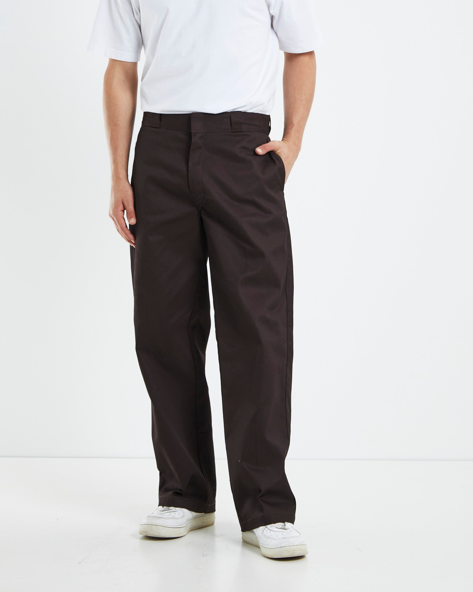 852 SUPER BAGGY PANTS - DARK BROWN