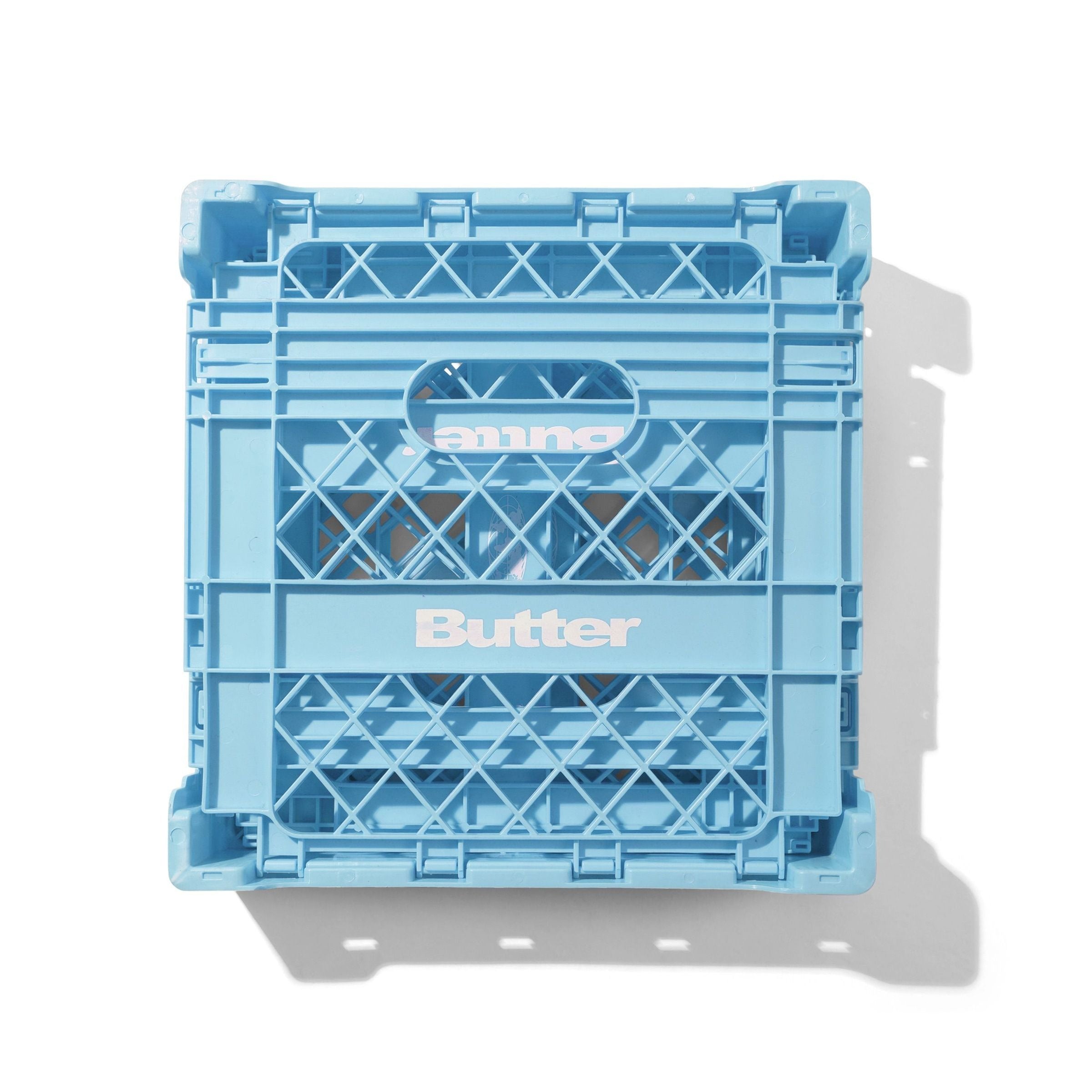 Collapsable Record Crate Baby Blue