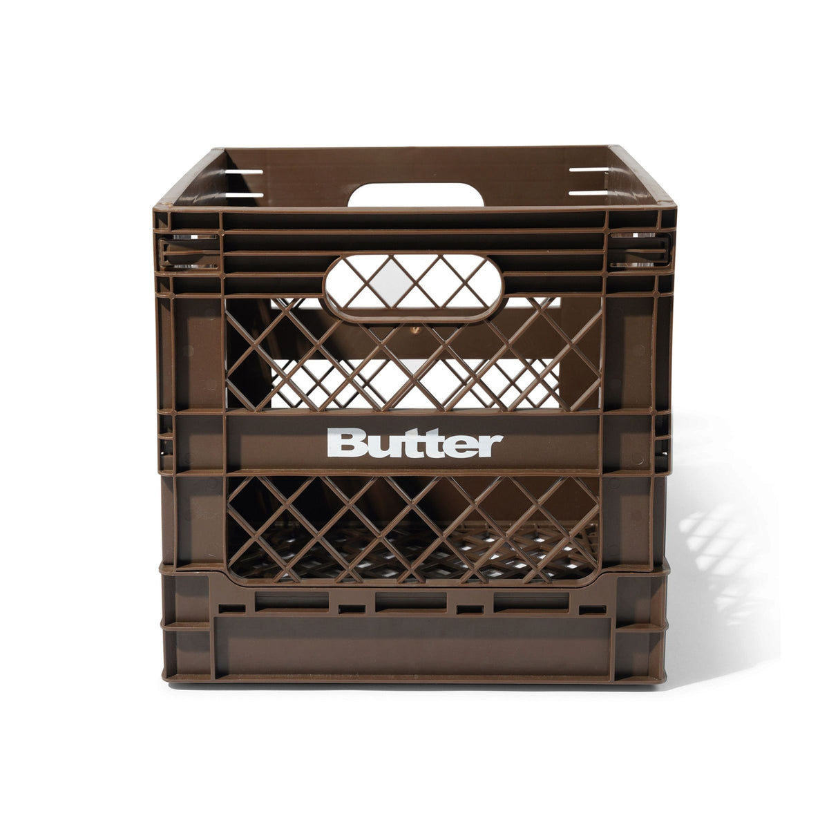 Collapsable Record Crate Brown