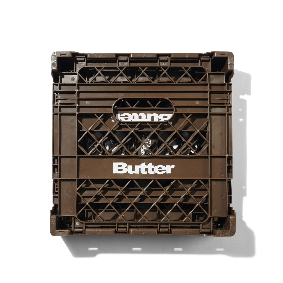 Collapsable Record Crate Brown