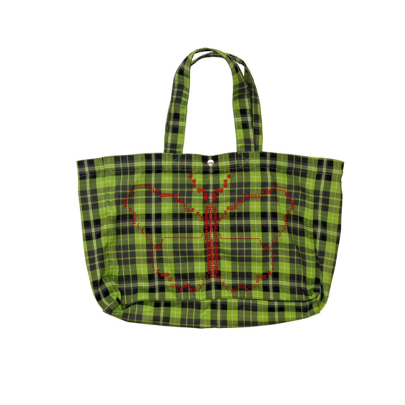 BUTTERFLY CODE TOTE PLAID