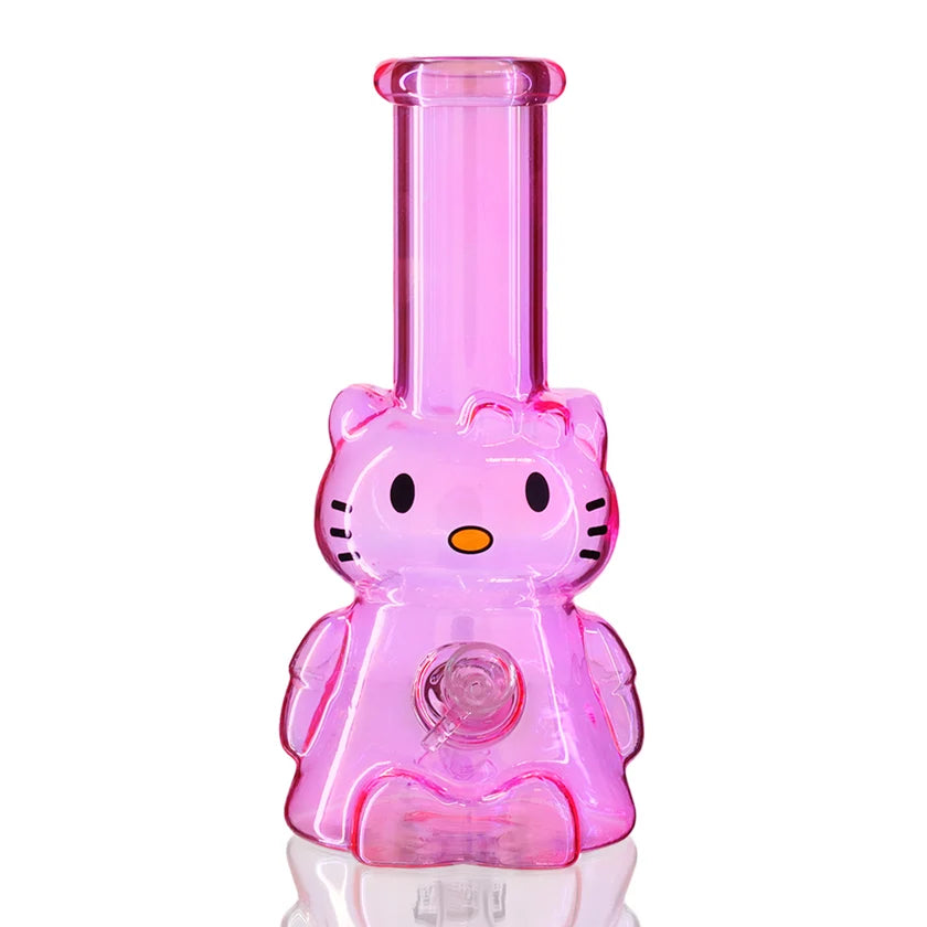 3D Hello Kitty 23cm Glass Bong - Pink Pearl
