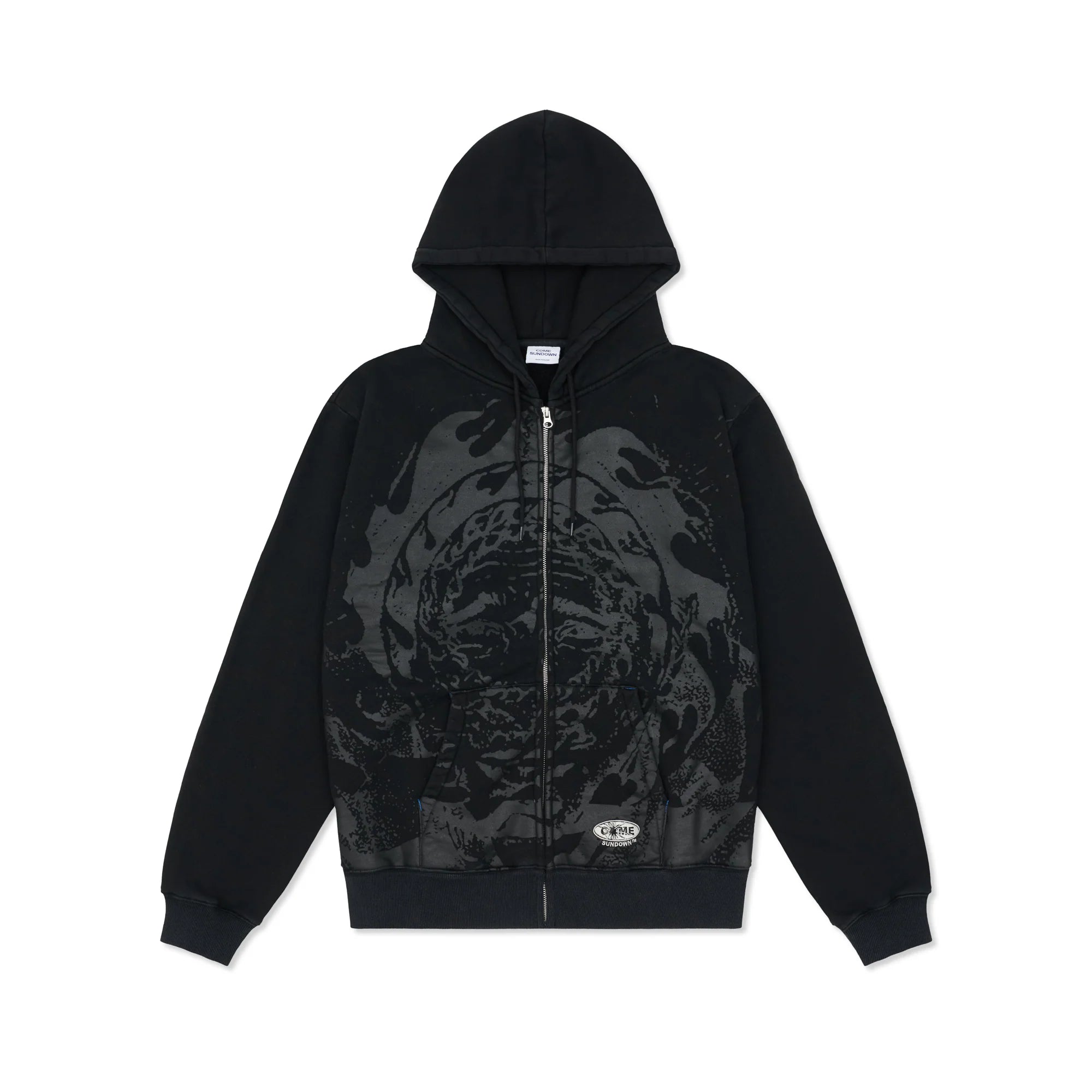 GRAVITATIONAL ZIP HOOD BLACK