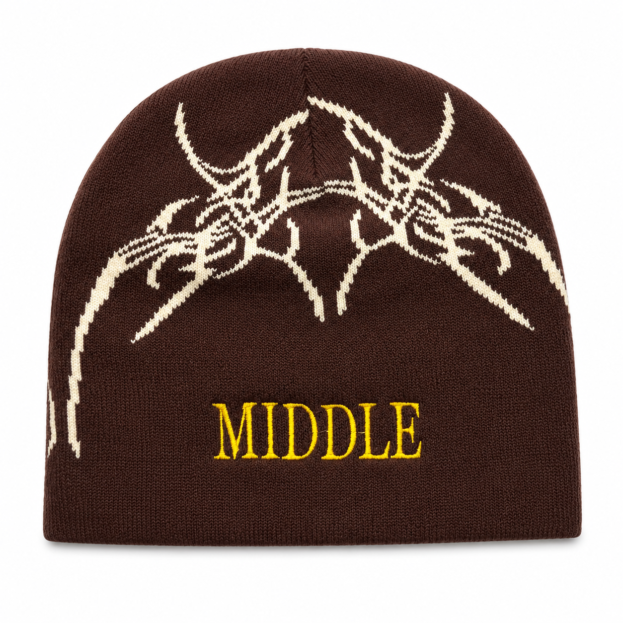 Spike Middle Bone Brown Beanie