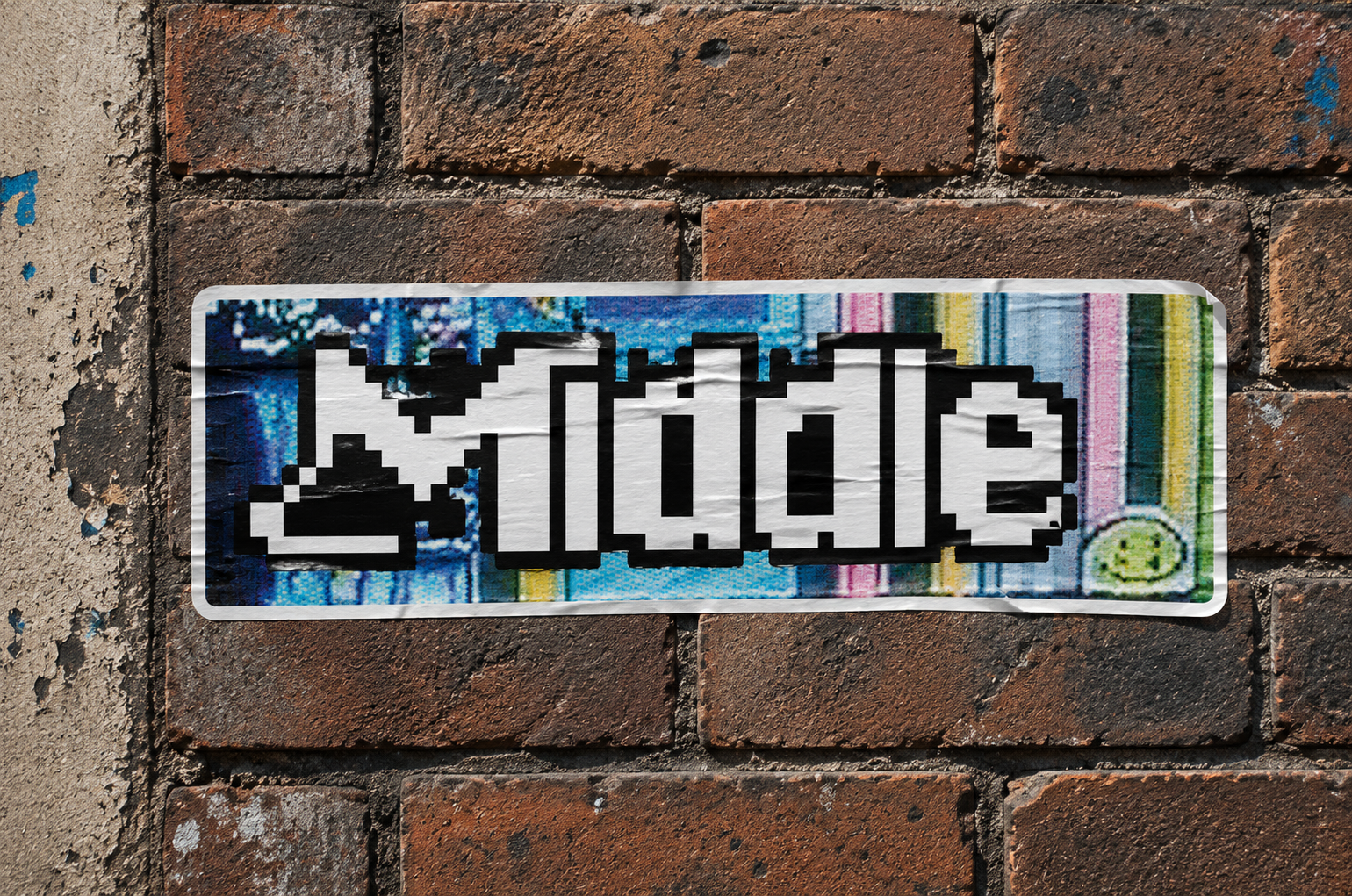 Bit Map Middle - Eggshell 15cm x 5cm