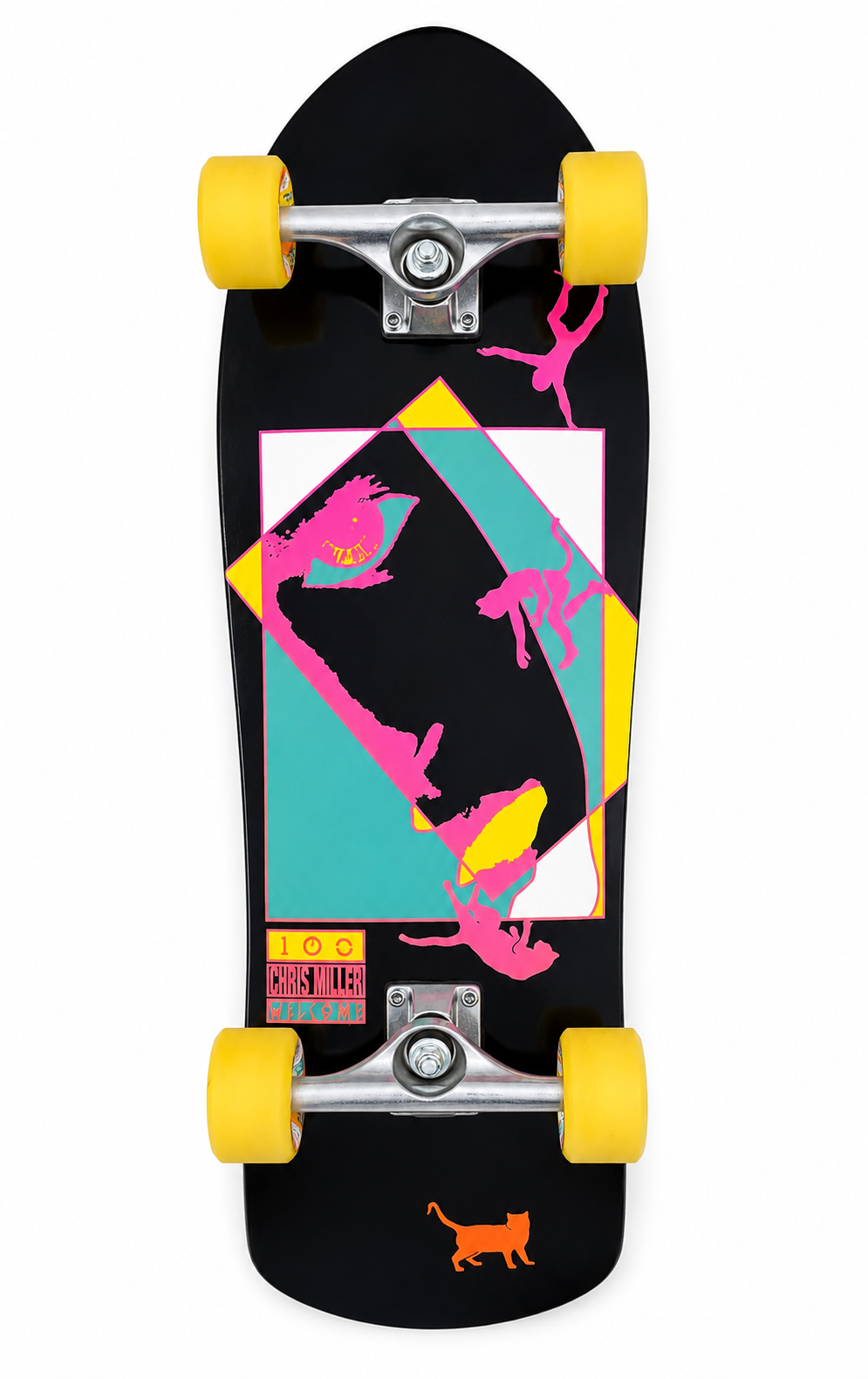 CHRIS MILLER FACES ON CROSSBONE BLACK DIP 10.0 Complete Cruiser