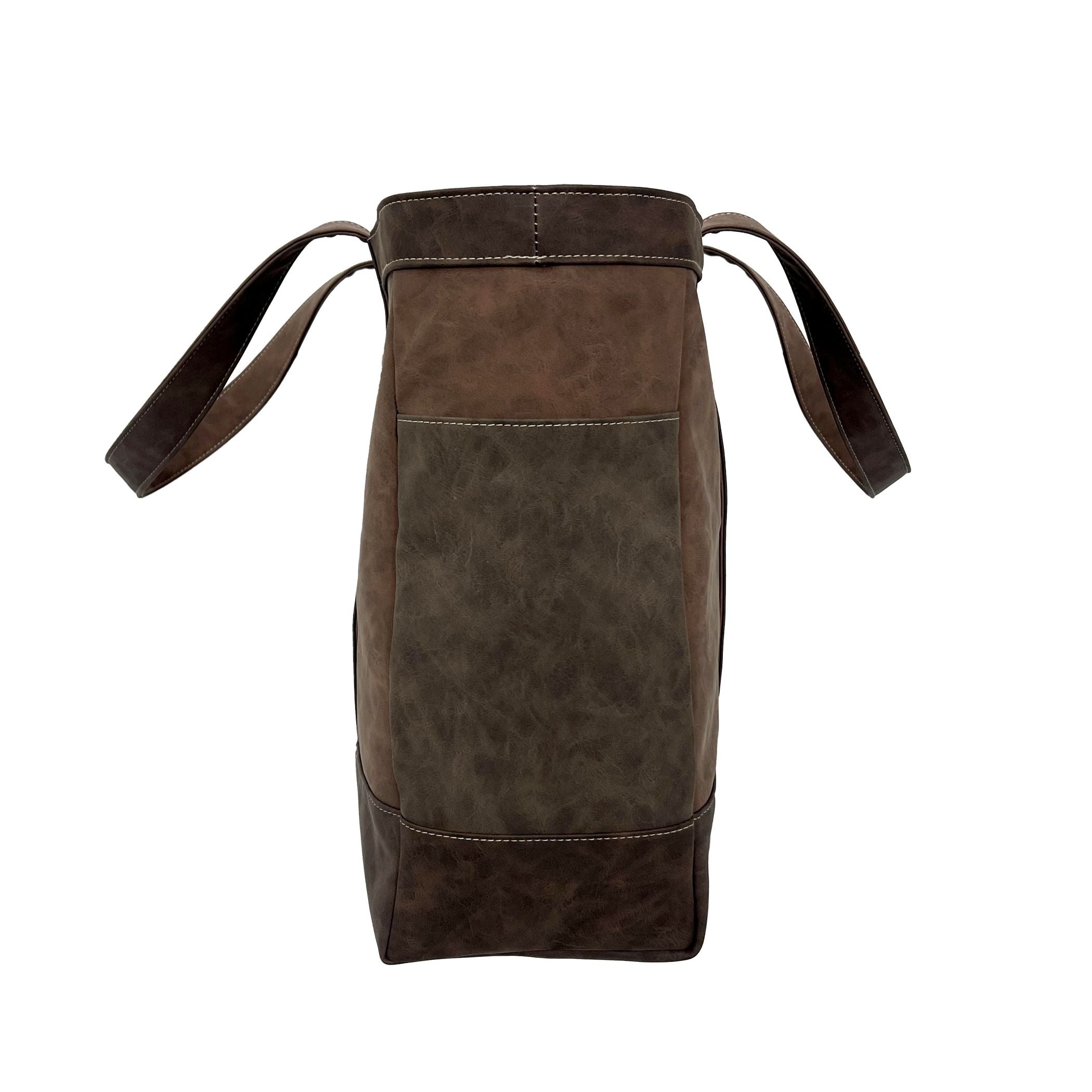 Chopped Tote - Faux Brown