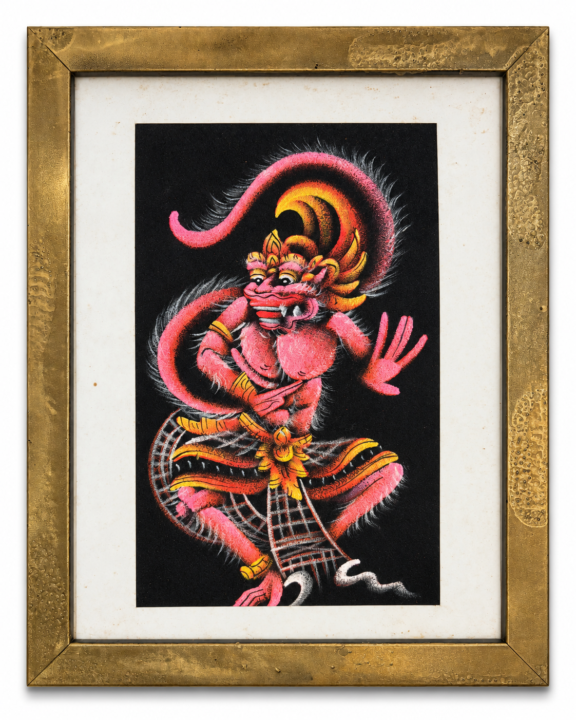 Balinese Monkey God A5 Framed