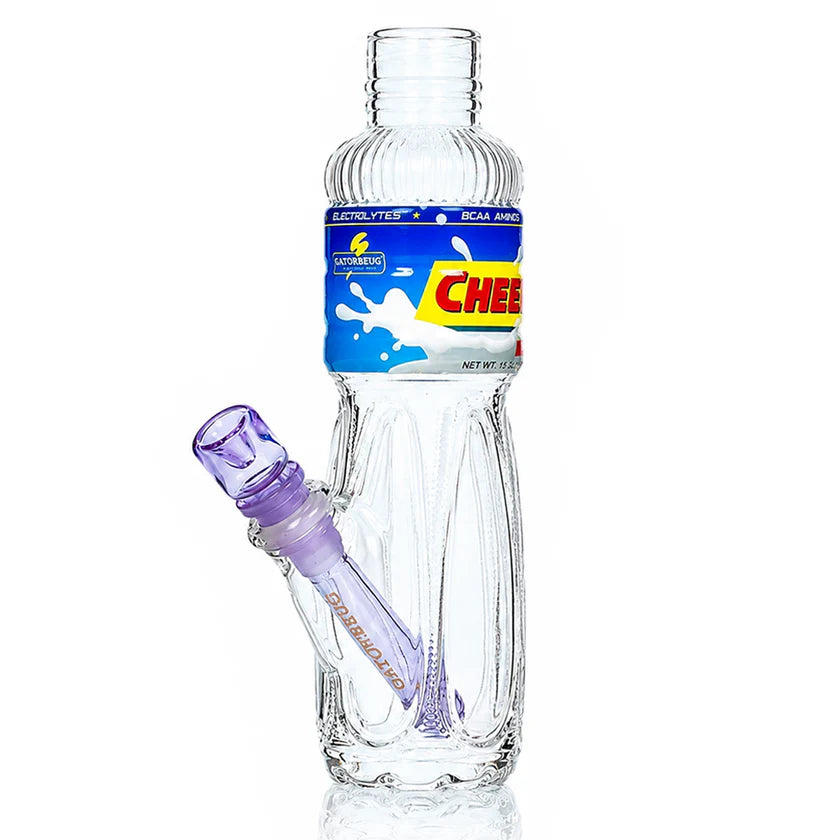 Cheers Small Bottle 23cm Glass Bong - Clear