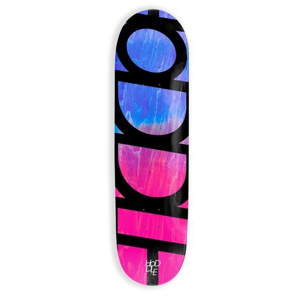 HODDLE LOGO DECK STAIN PINK BLUE 8.25