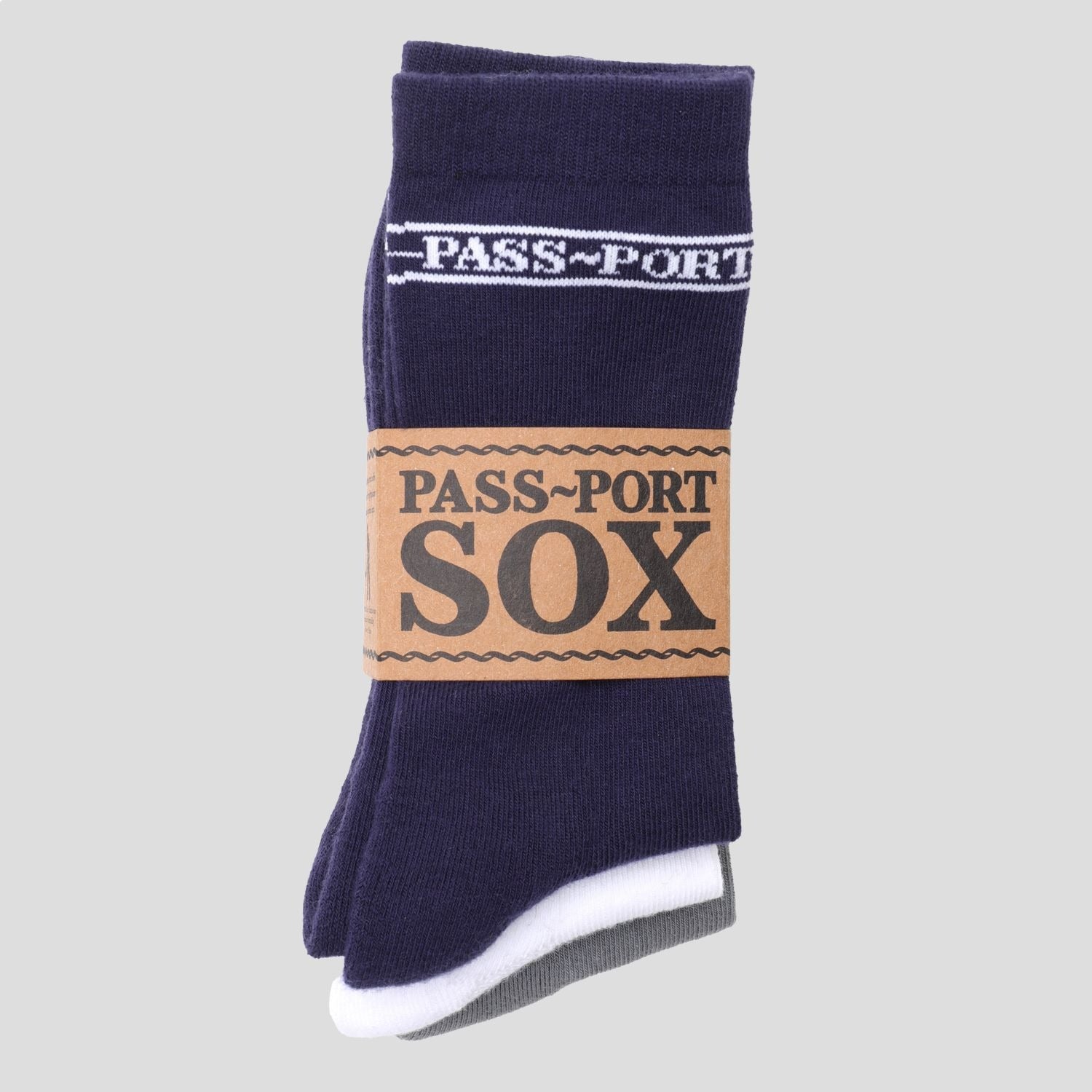 Hi Sox 3 Pack R46 - Navy/White/Grey