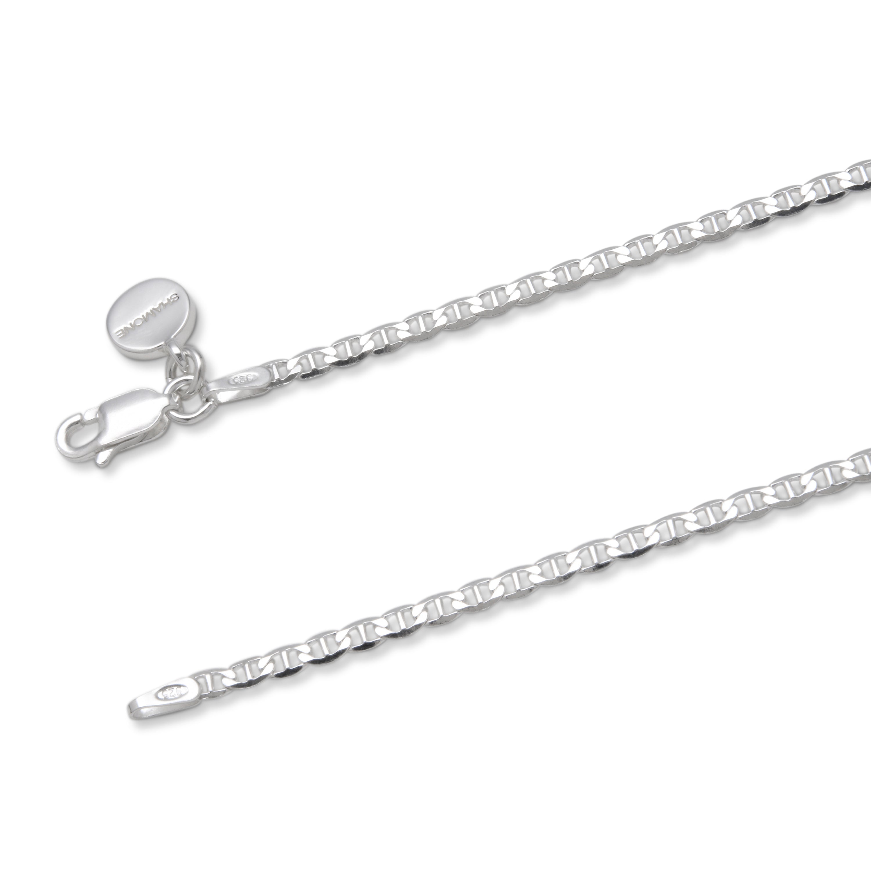 JOHN JUNIOR - Silver Mariner Link ID Bracelet