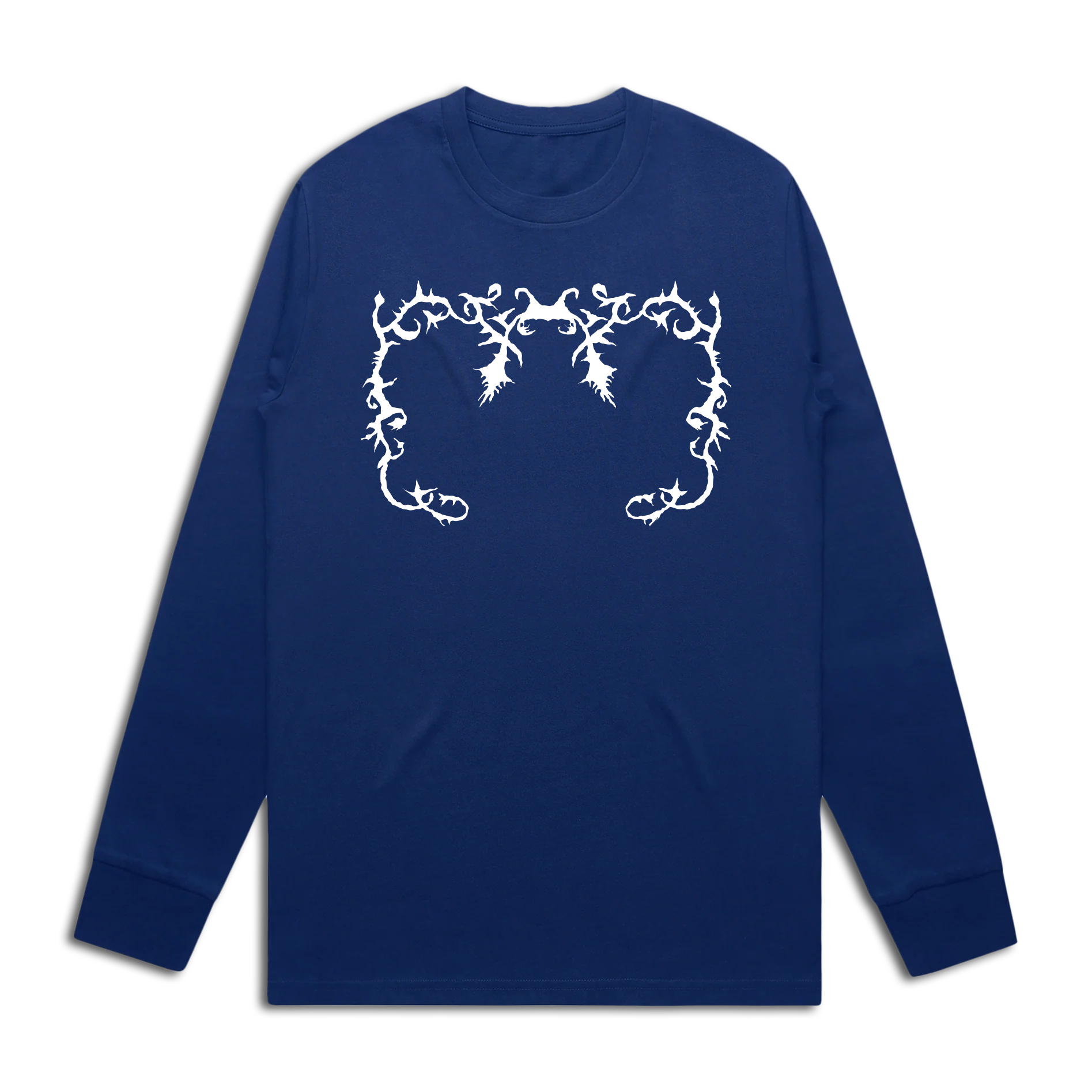 Ornamental L/S Tee  (Navy)