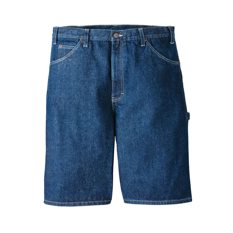 11" RELAXED FIT CARPENTER DENIM SHORT - STONE WASHED INDIGO