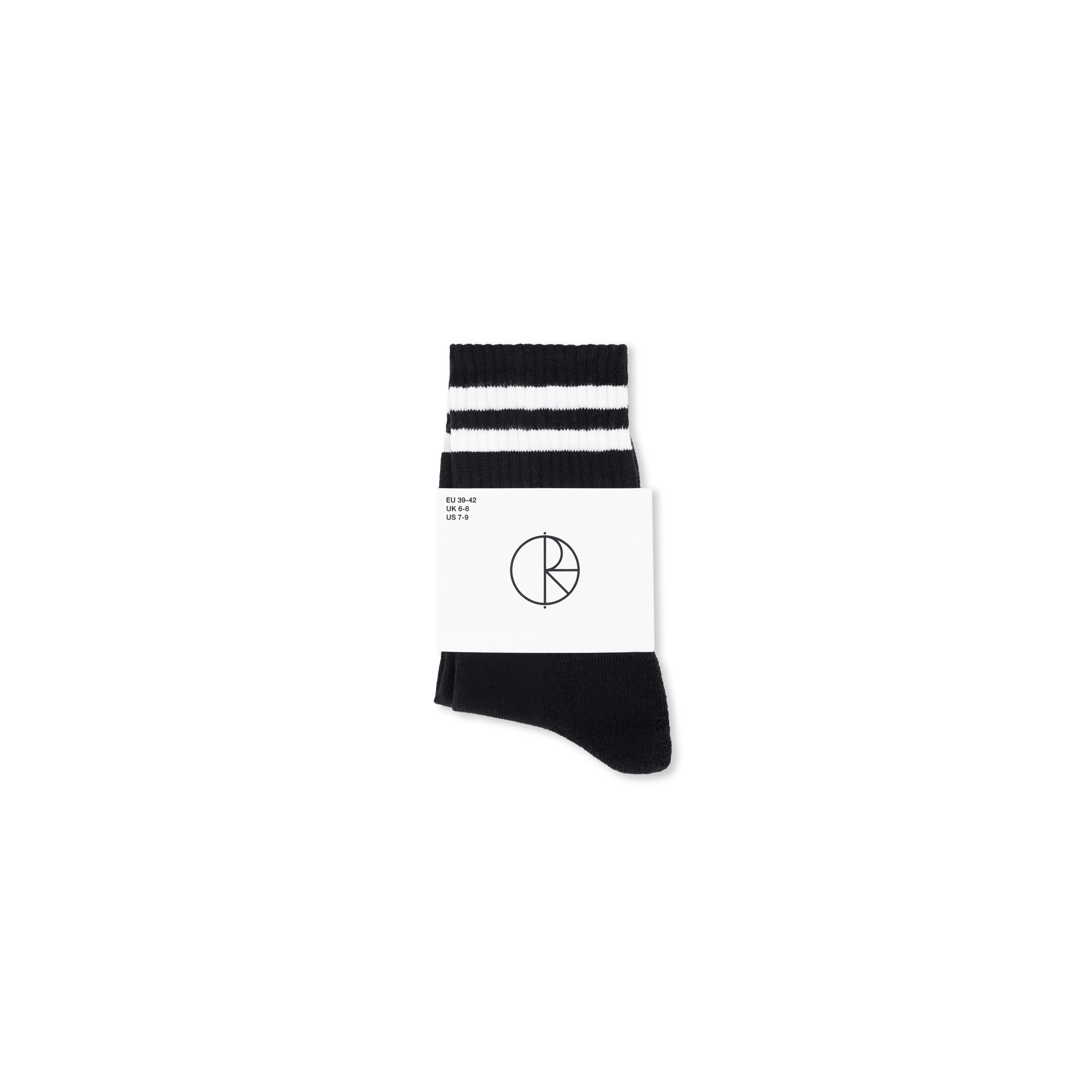 Rib Socks - Happy Sad - Black