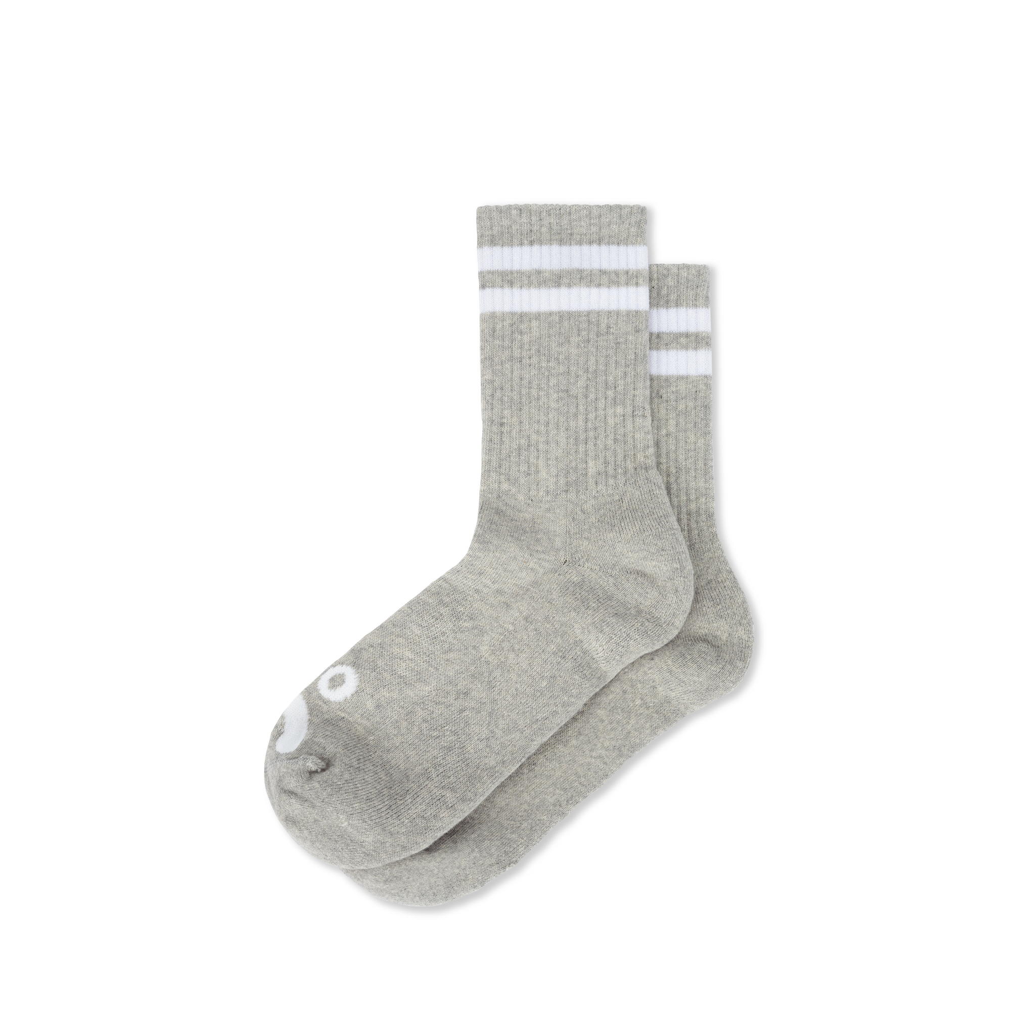 Rib Socks - Happy Sad - Grey