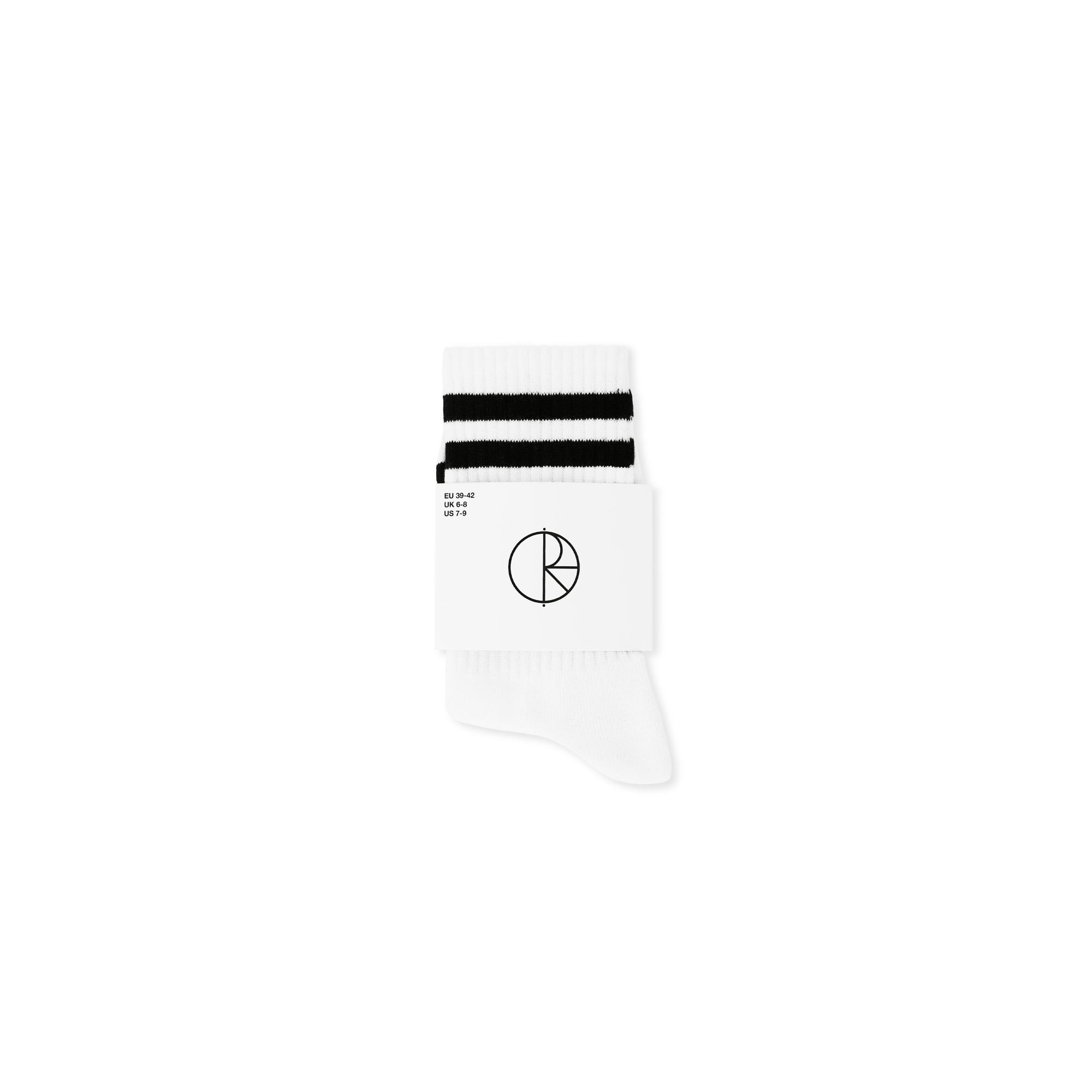 Rib Socks - Happy Sad - White
