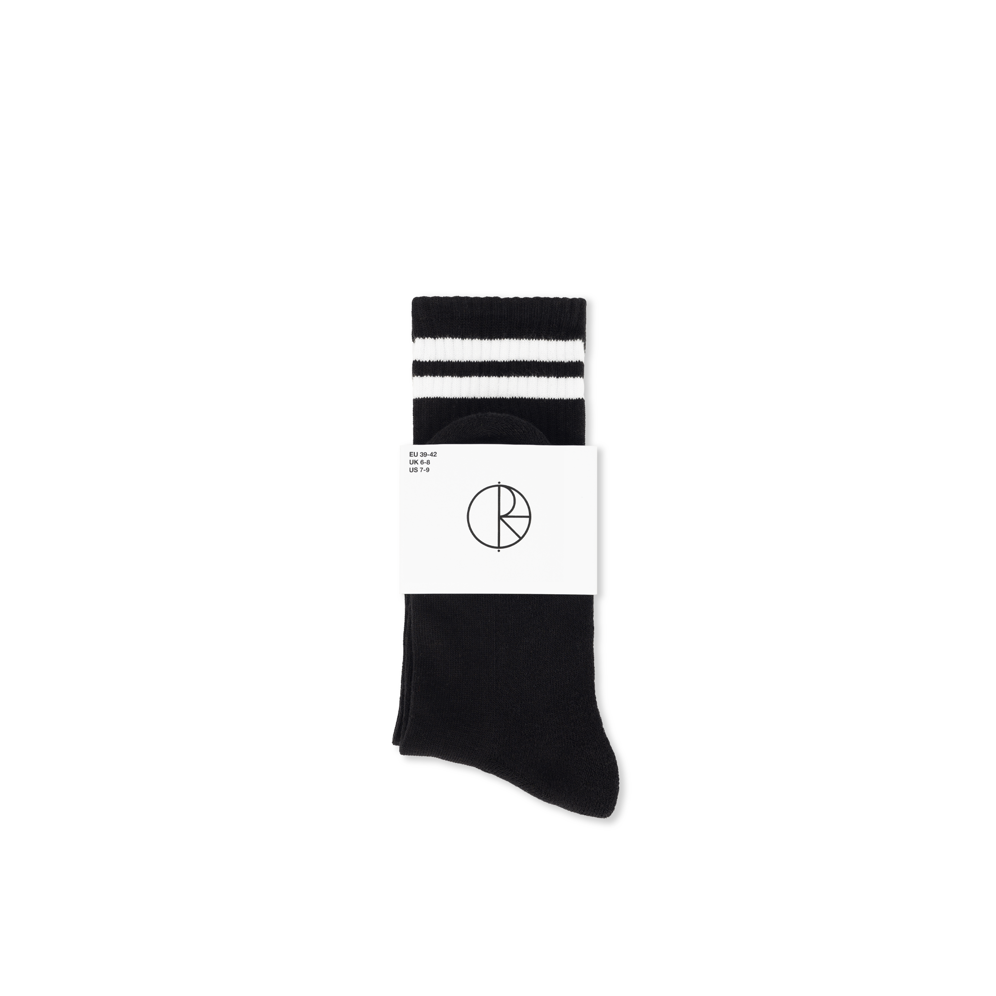 Rib Socks - Happy Sad - Black