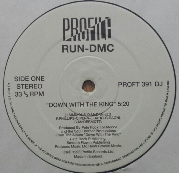 Down With The King 12" - Pre-Loved Vinyl LP