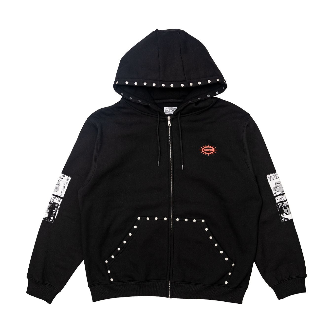 SMOKER STUD HOOD BLACK