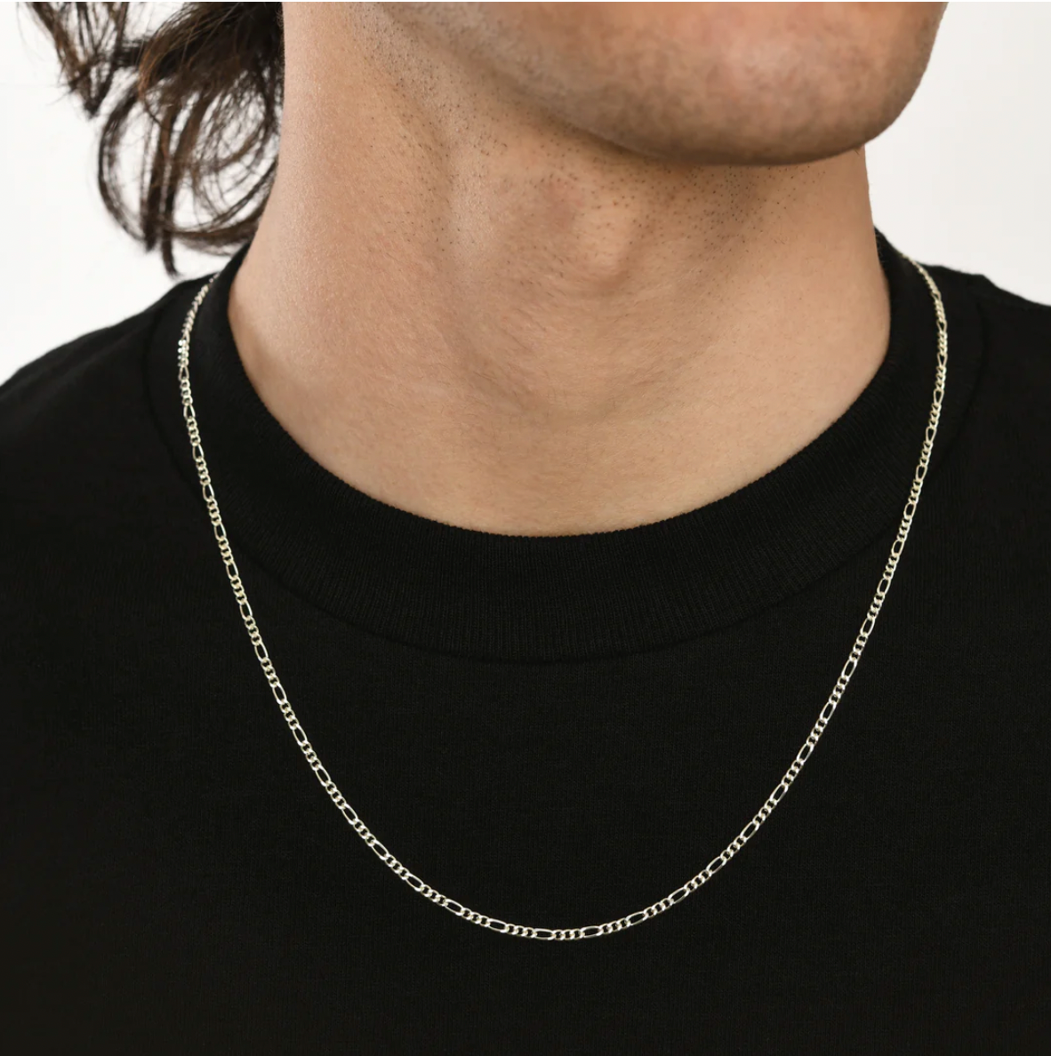 LITTLE LARRY - Silver Figaro Chain