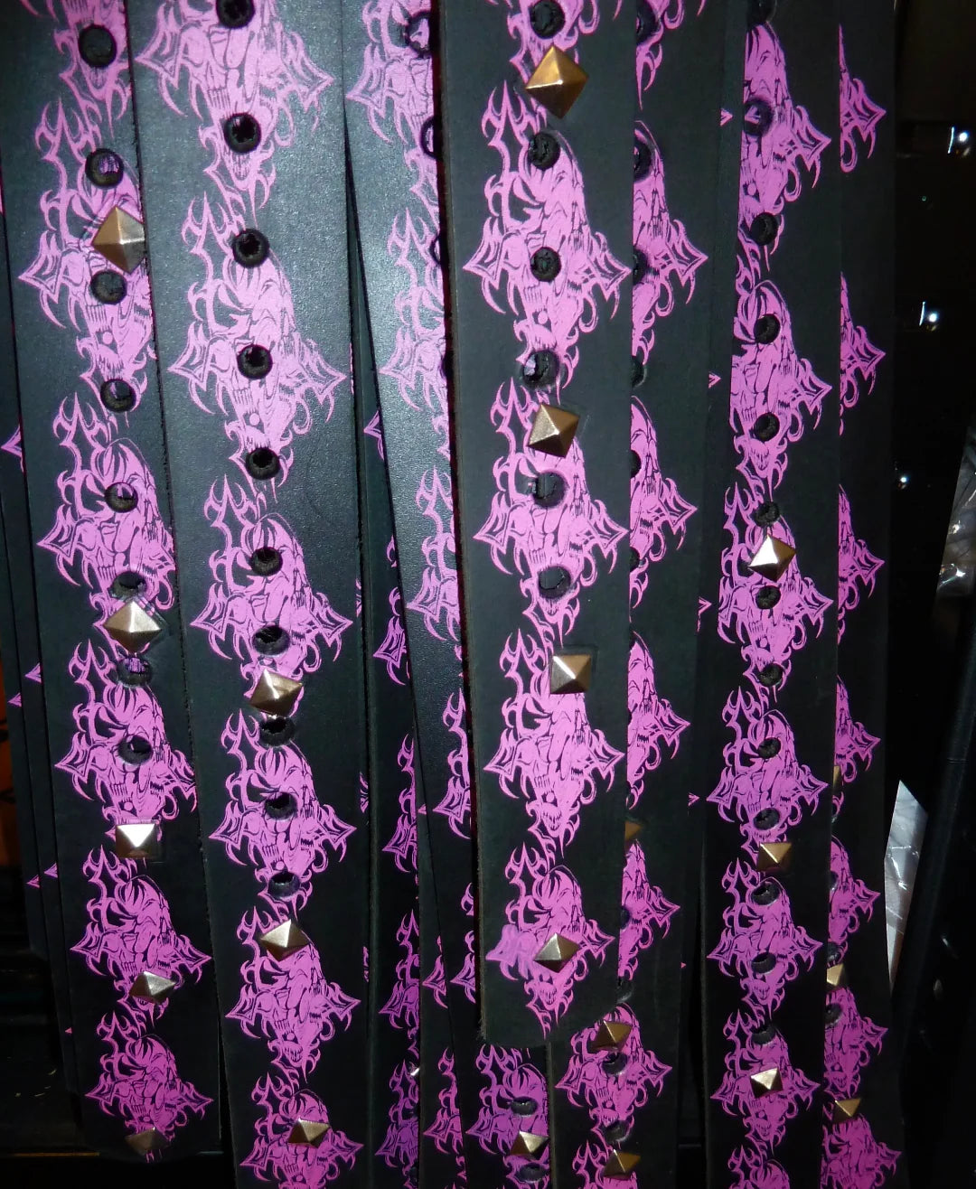 Holy Studded Belt - Black/Pink