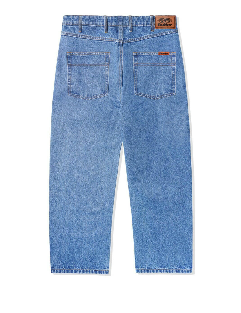 Relaxed Denim Jeans - Washed Indigo