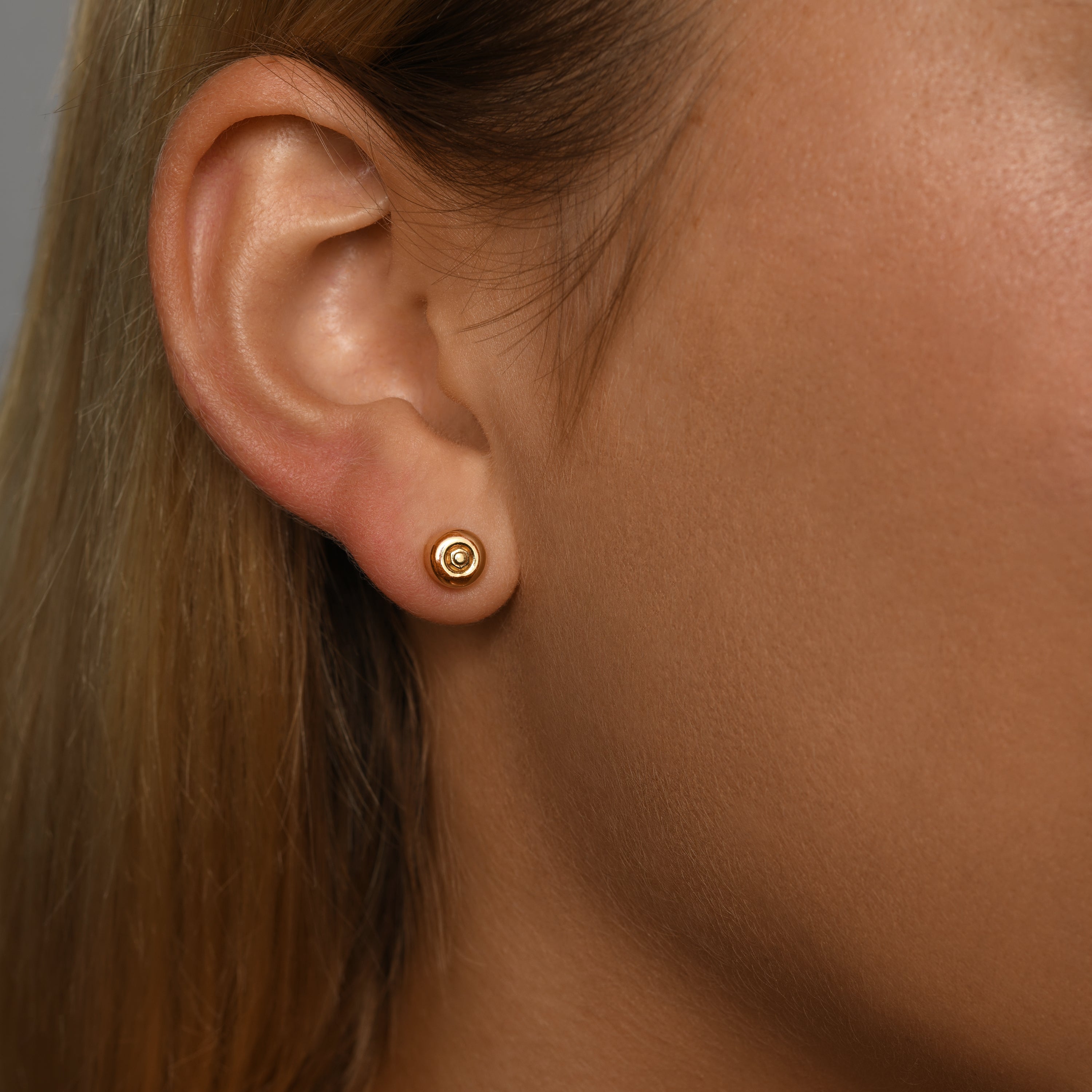 SKATE WHEEL STUDS - Sterling Silver Earring Studs