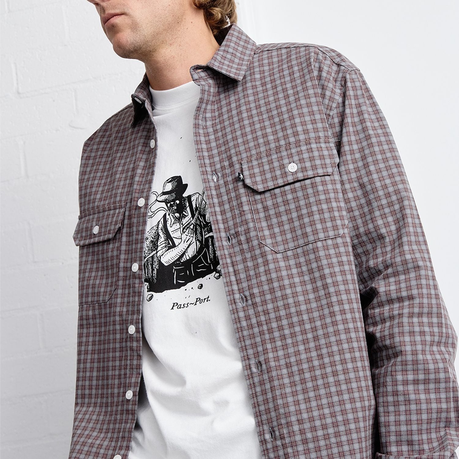 Workers Check Shirt Long-sleeve