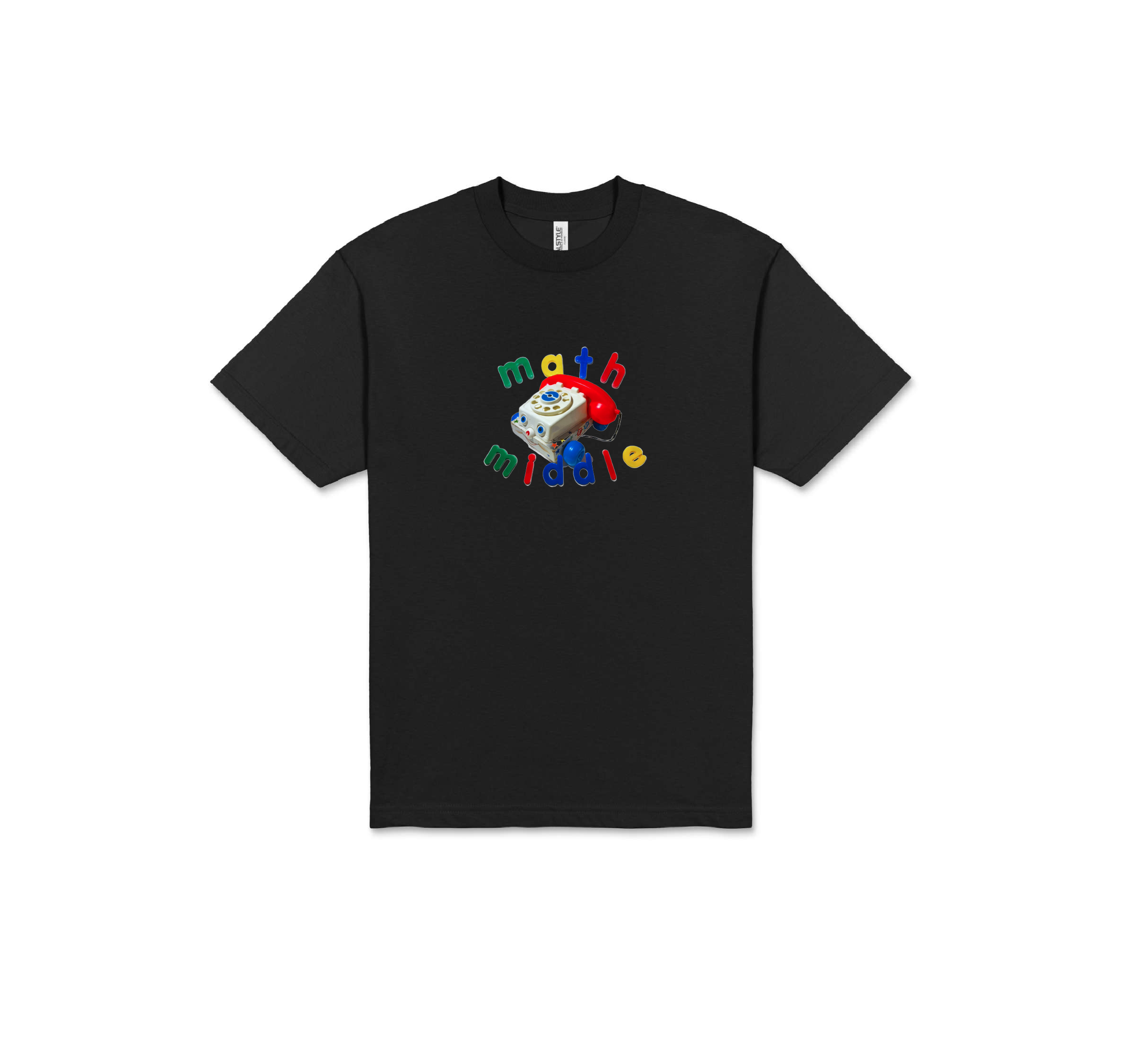 Math X Middle Telephone Tee - Black