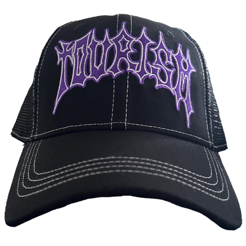 Blackletter Trucker Cap - Black/Purple