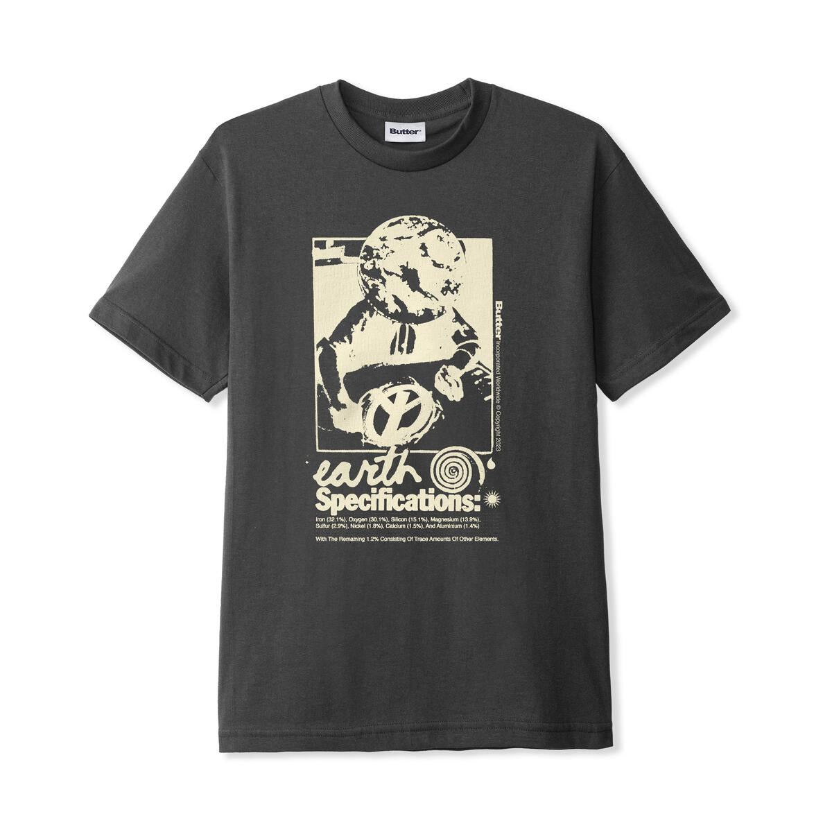 Earth Spec Tee - Charcoal