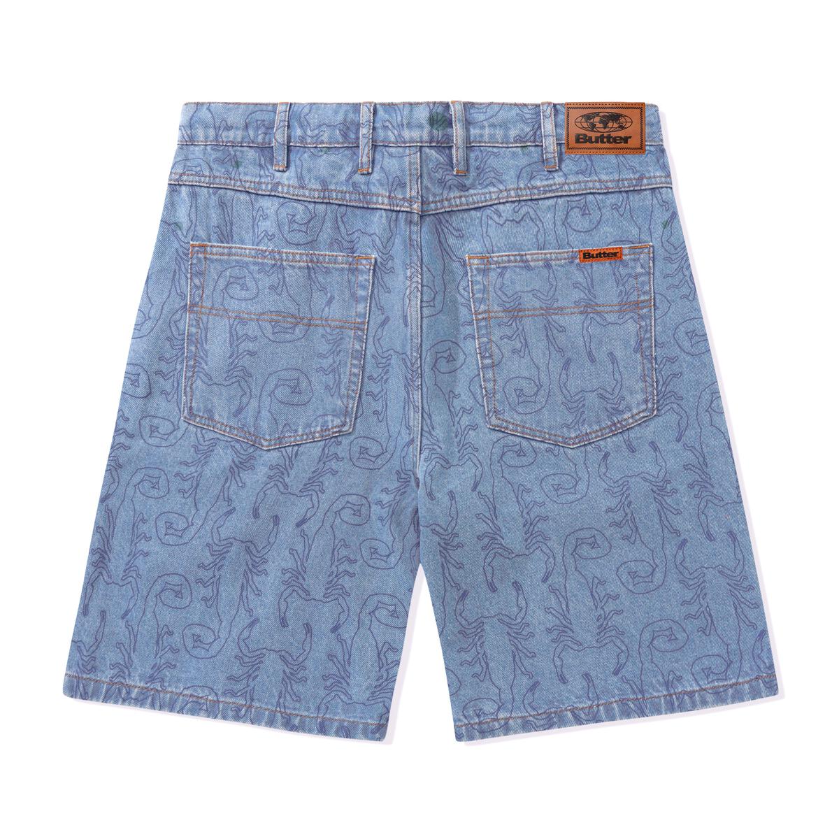 Scorpion Denim Shorts - Light Blue