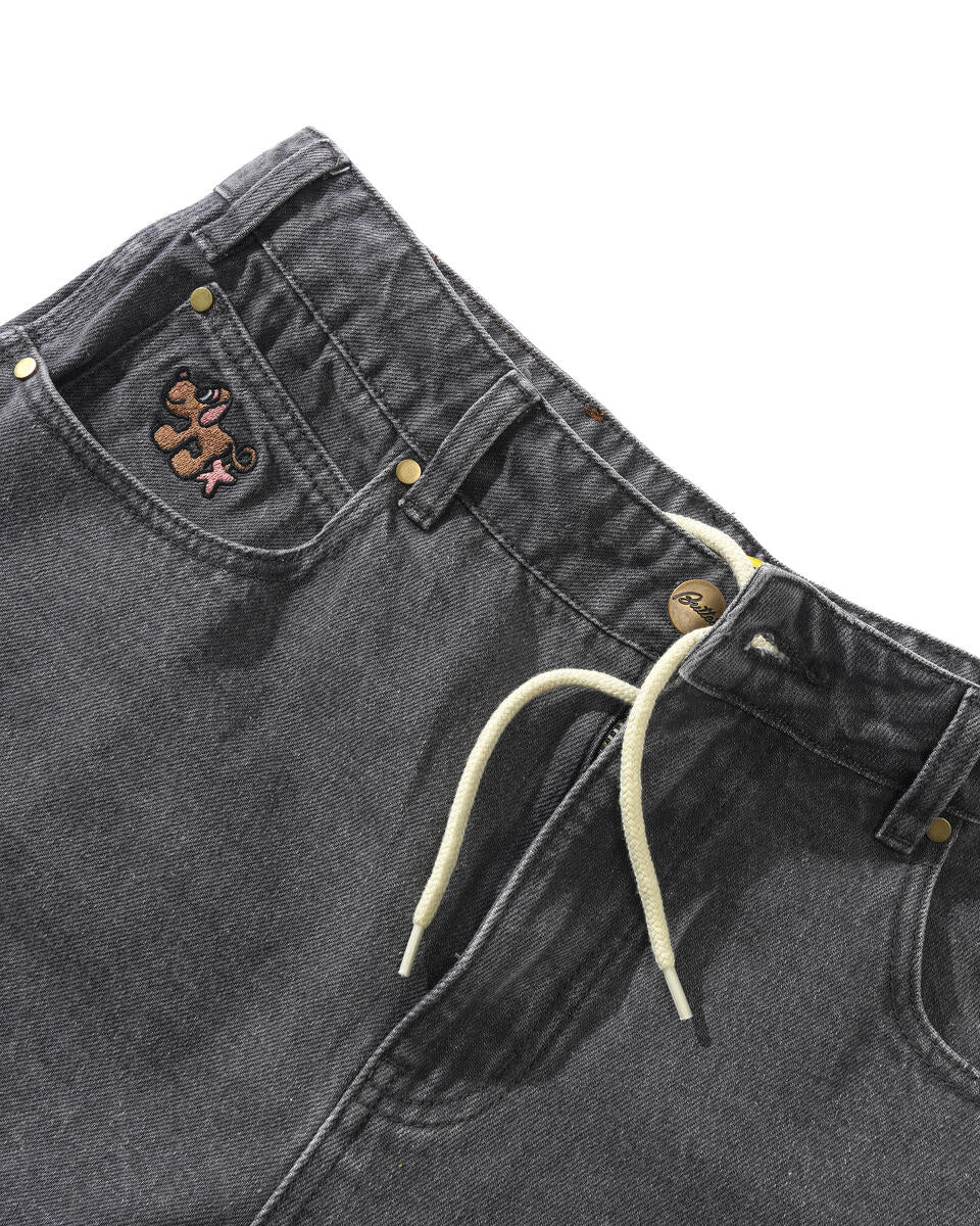 Pooch Relaxed Denim Jeans - Washed Grey