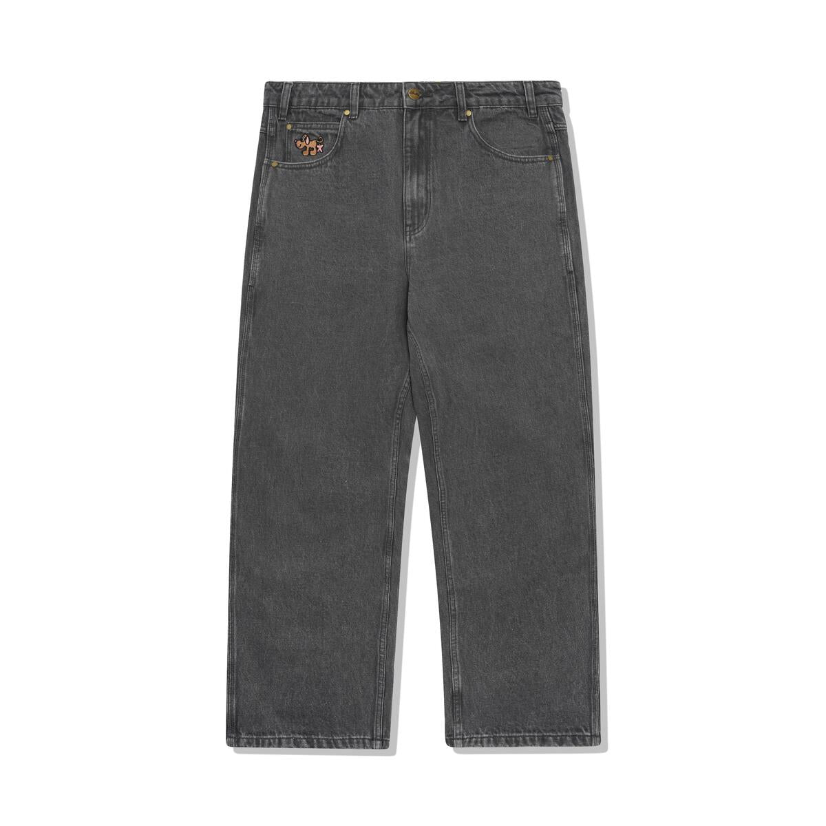 Pooch Relaxed Denim Jeans - Washed Grey