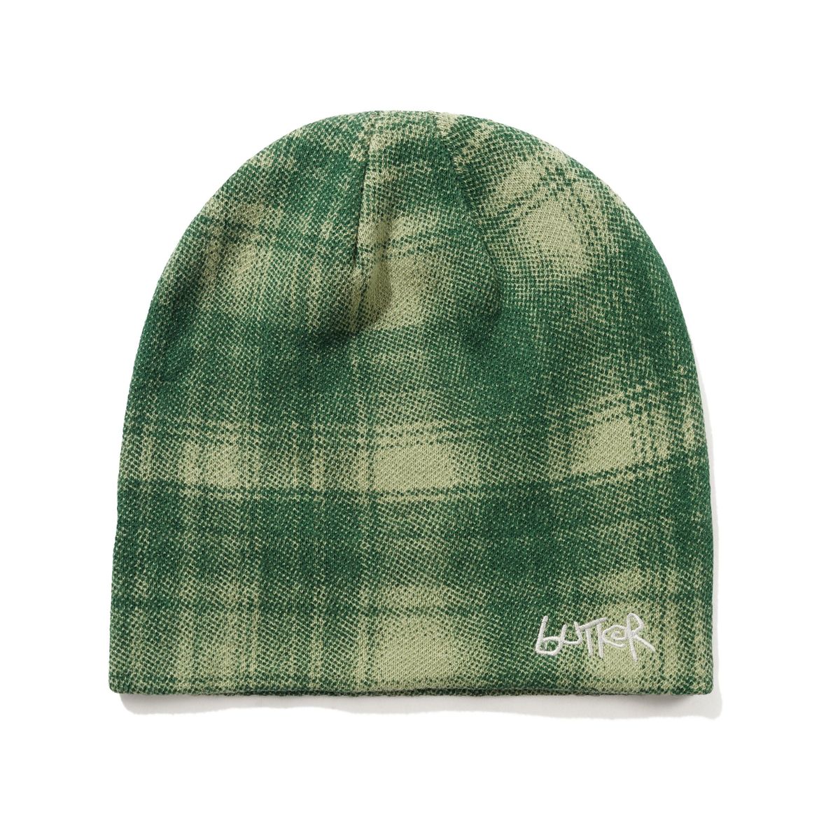 Abseil Skully Beanie Plaid Green