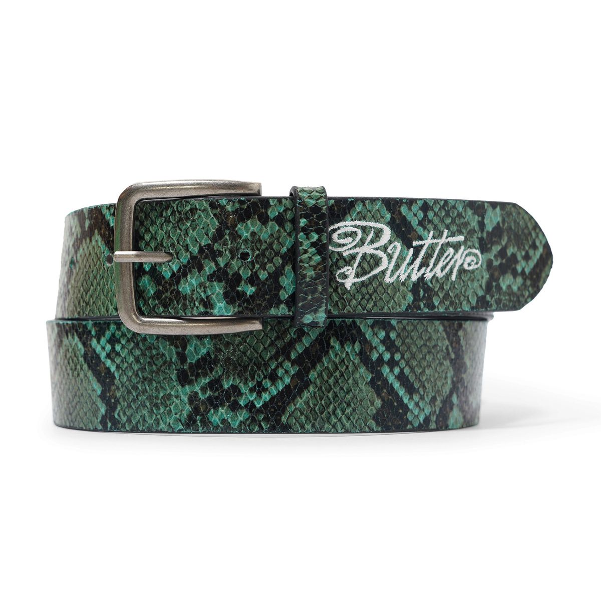 Snake Skin Belt Green