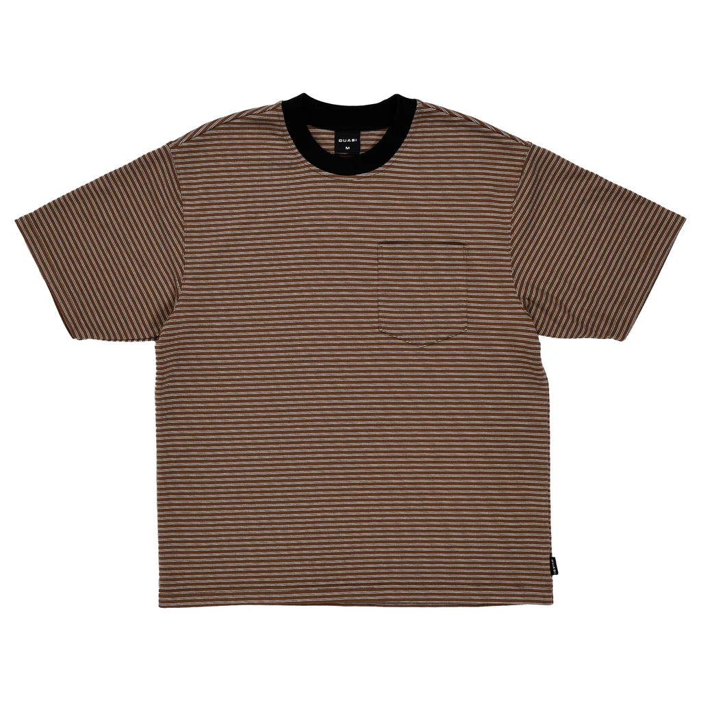 ISO Striped Pocket Tee [Brown]