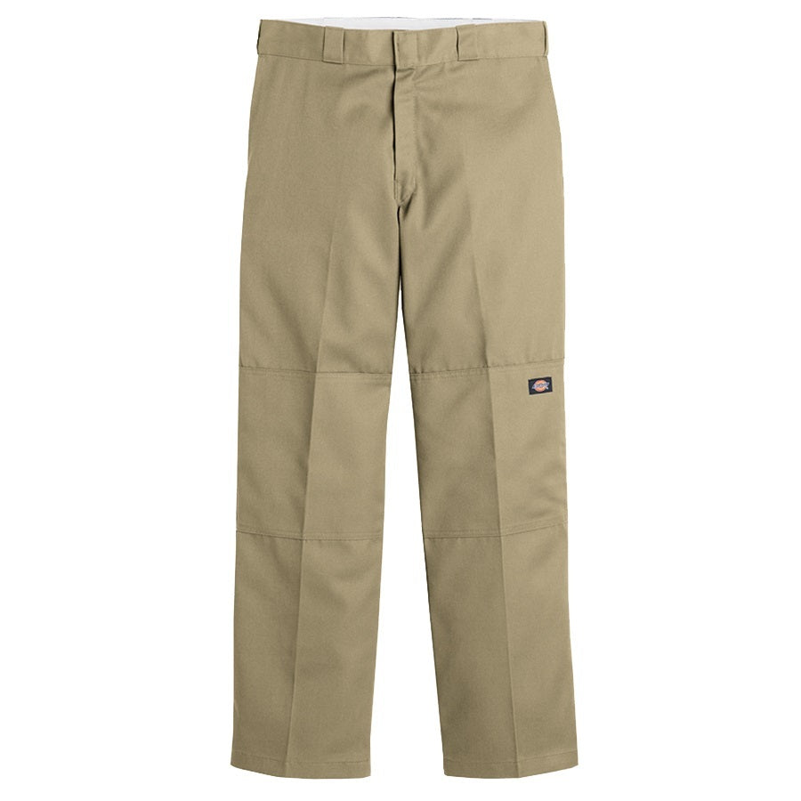 Loose Fit Double Knee Khaki Work Pants