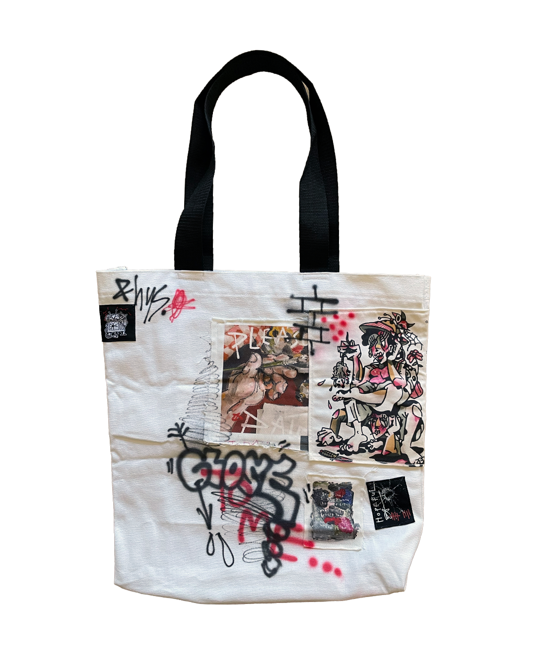 Multi Patch Colour Tote Bag