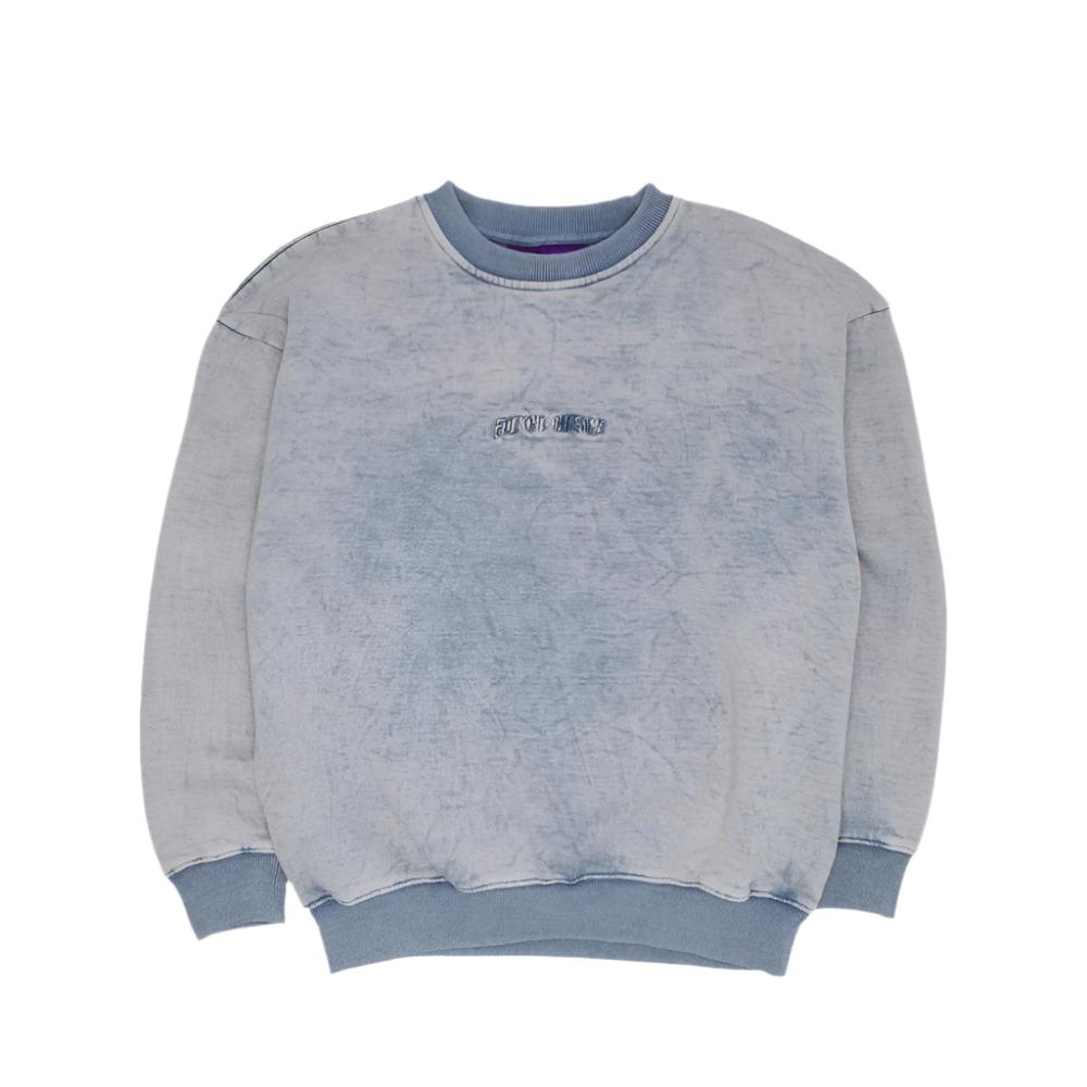 Little Stamp Snow Washed Sweatshirt - Dusty Blue