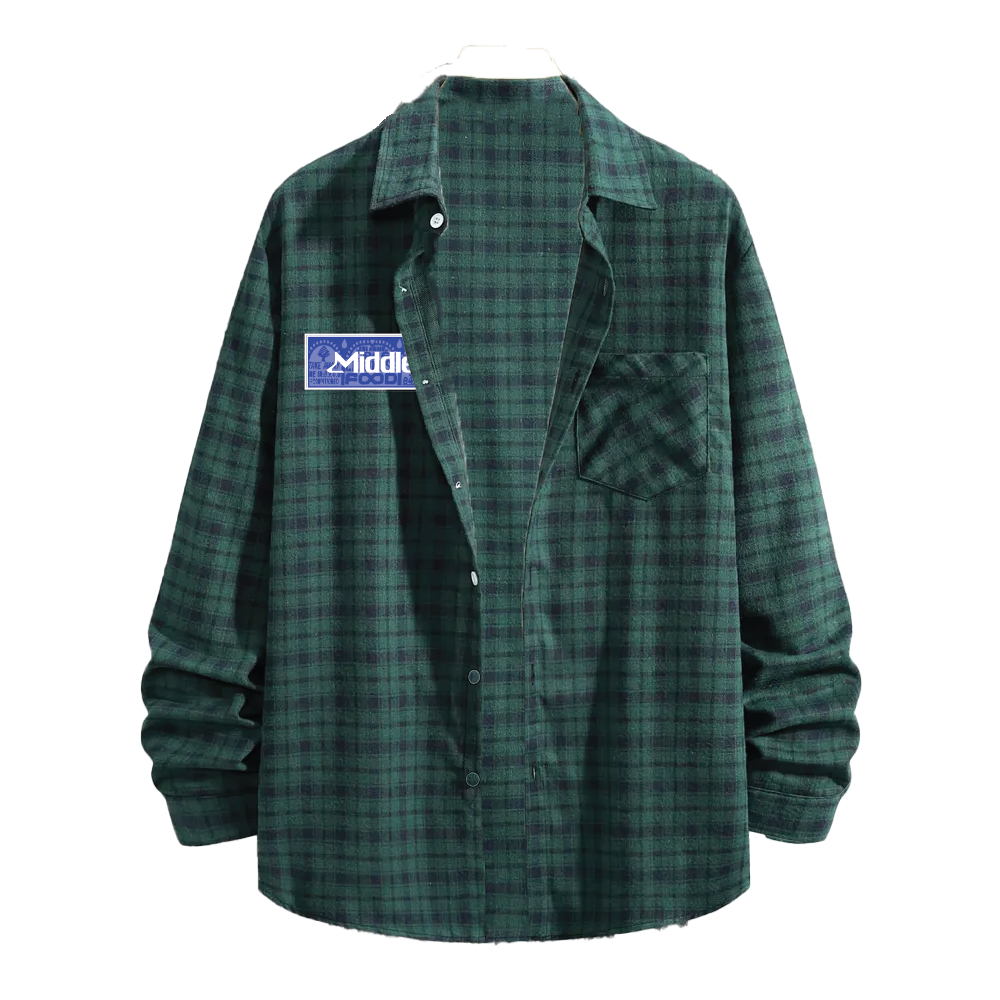 King A Patch Flannel - Green/Navy