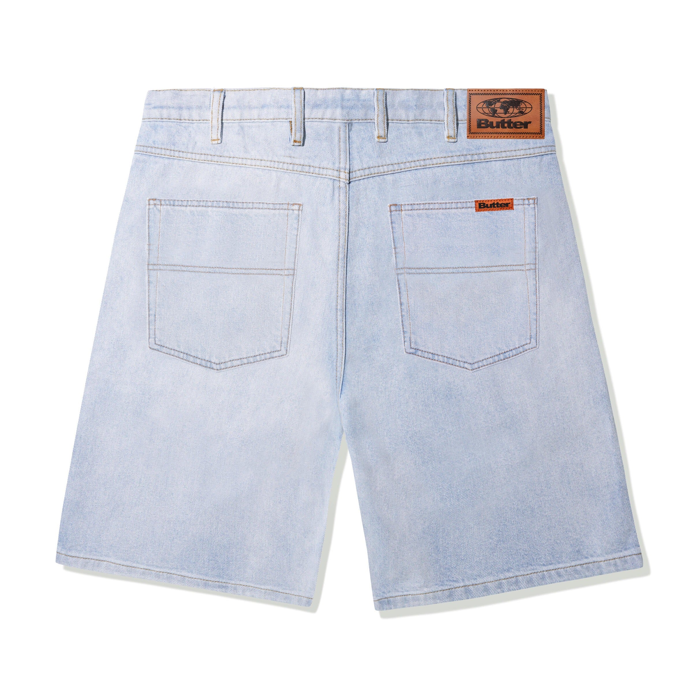 Baggy Denim Shorts - Light Blue