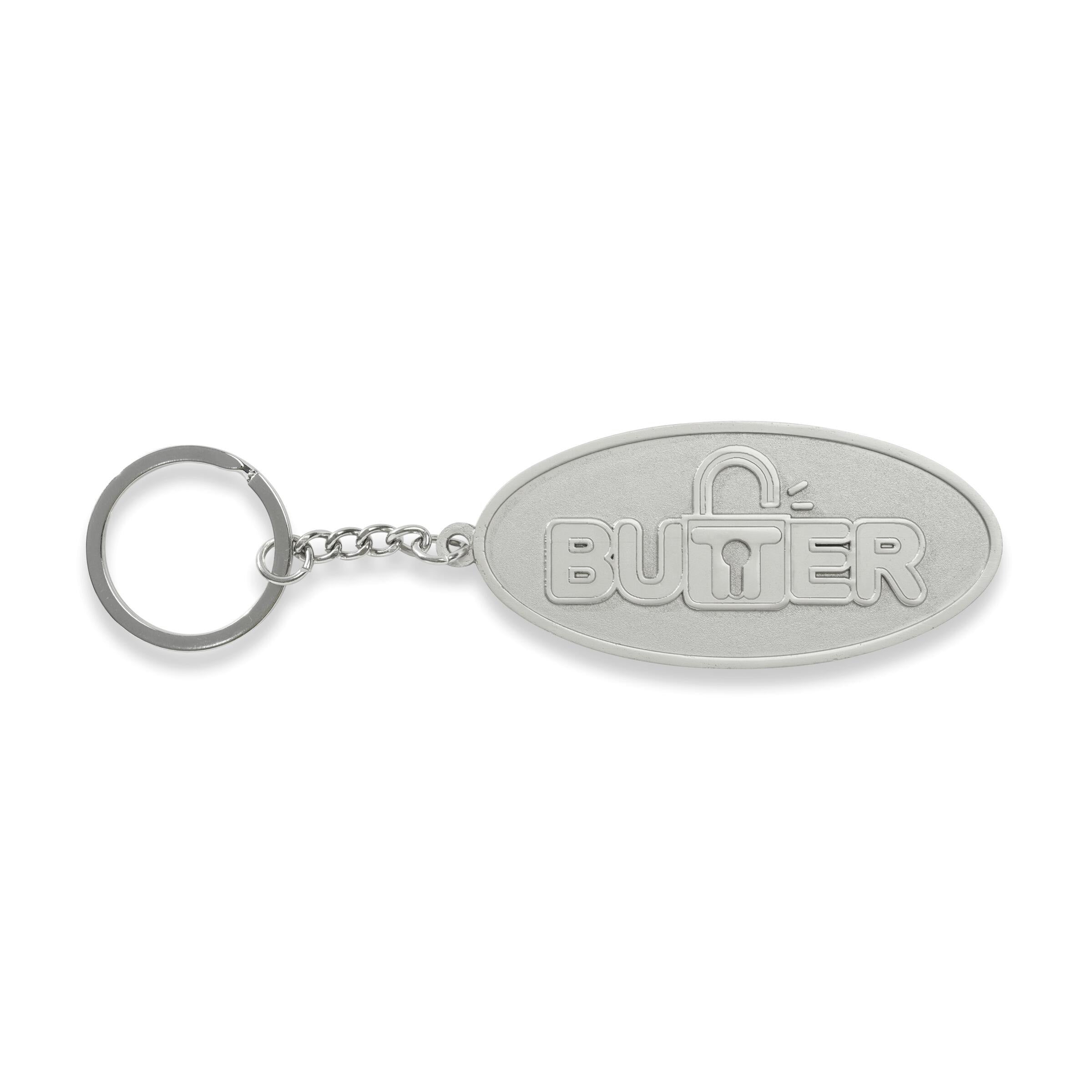 Lock Metal Keychain - Matte Silver