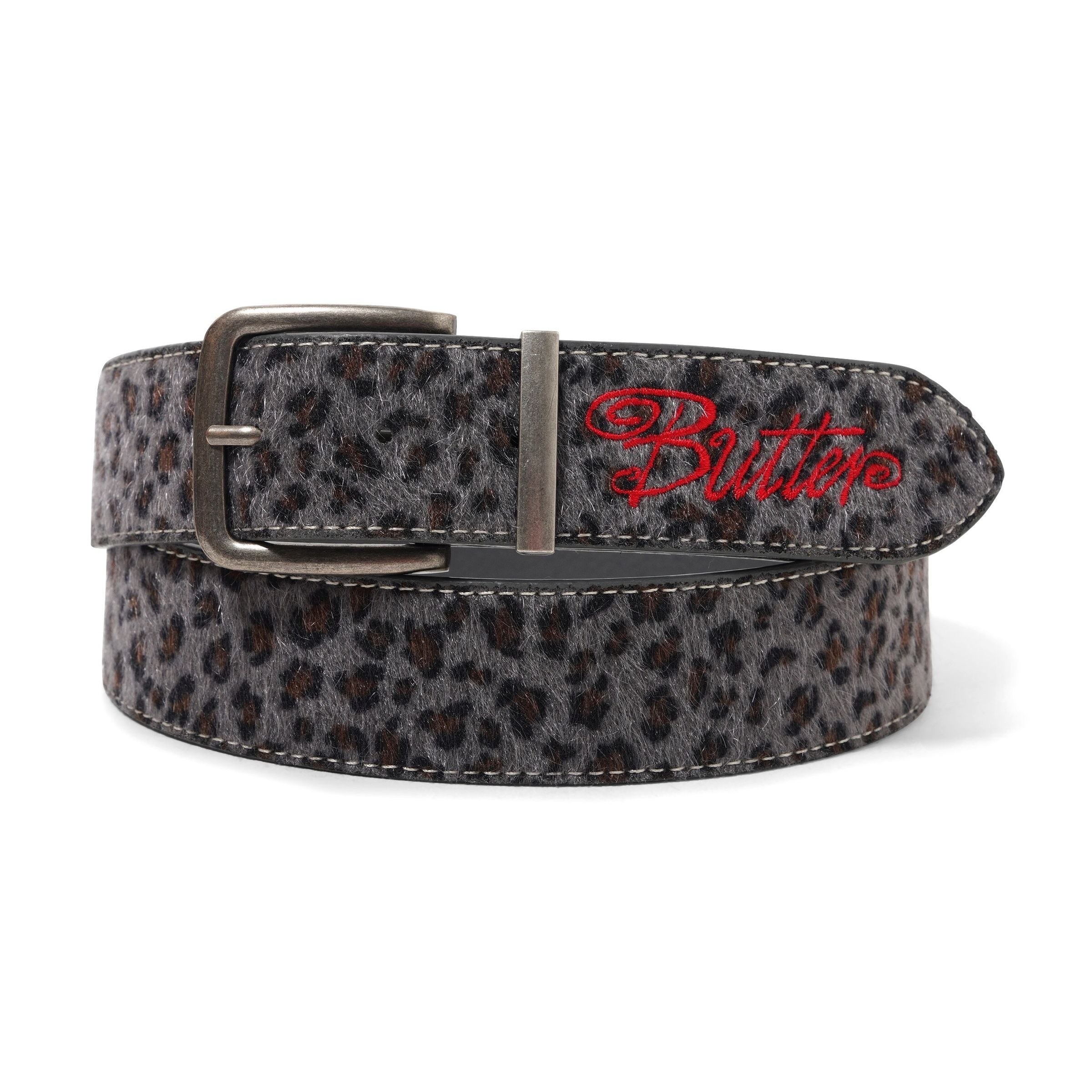 Animal Hide Belt - Grey Leopard