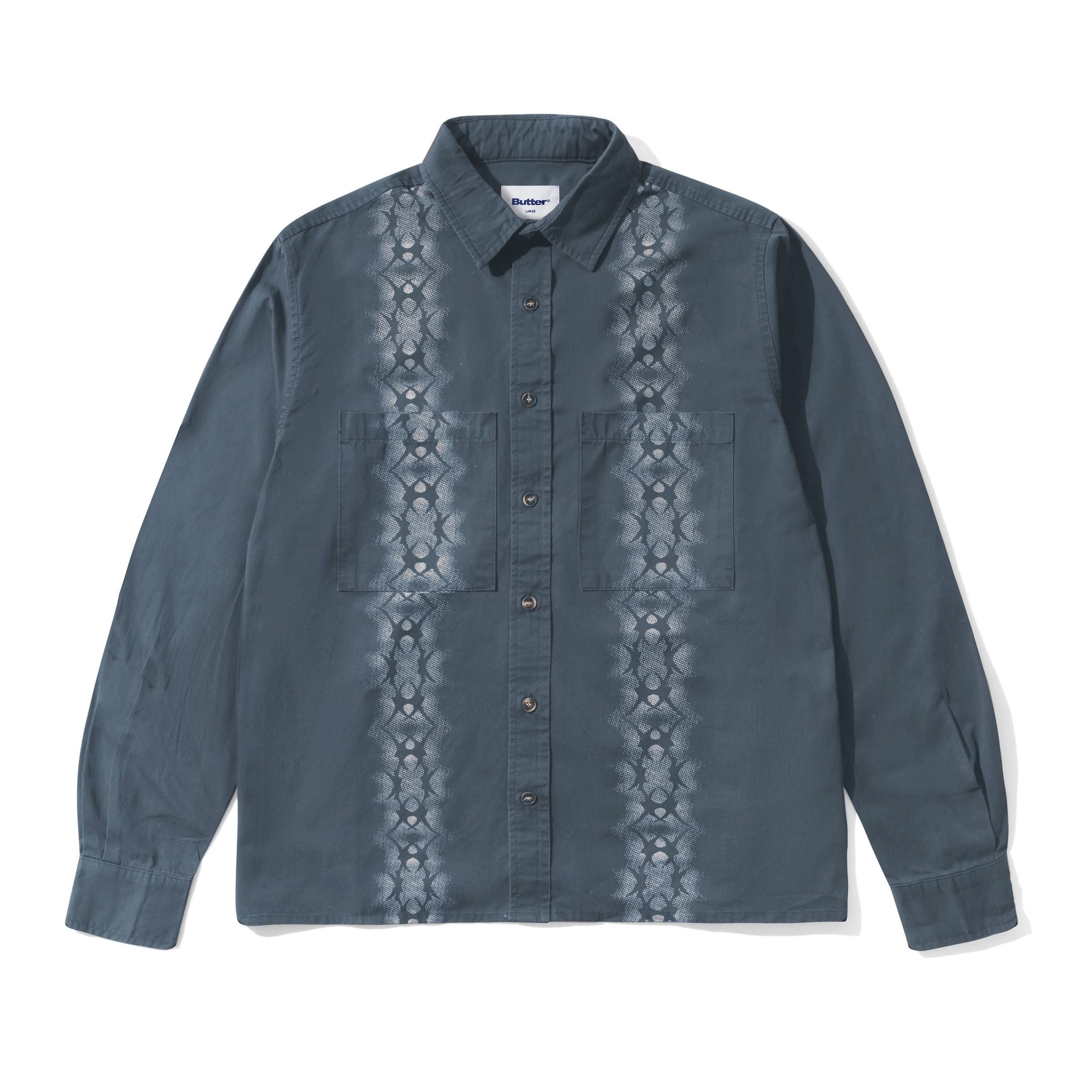 Fade Button Up Shirt - Washed Navy